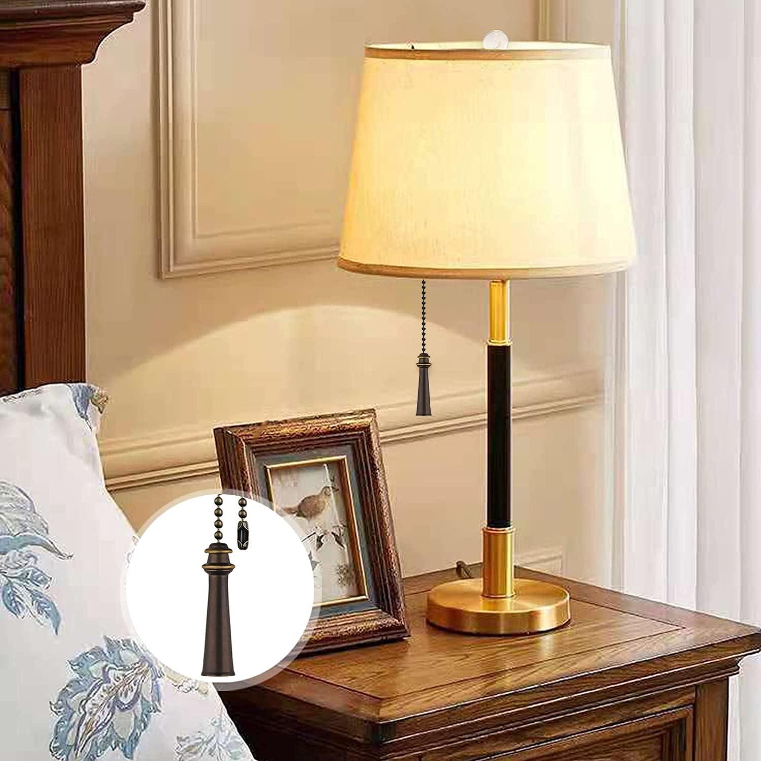 Cadena de Tirar Decorativa para Ventilador de Techo 30.48cm Bronce 2 Pcs