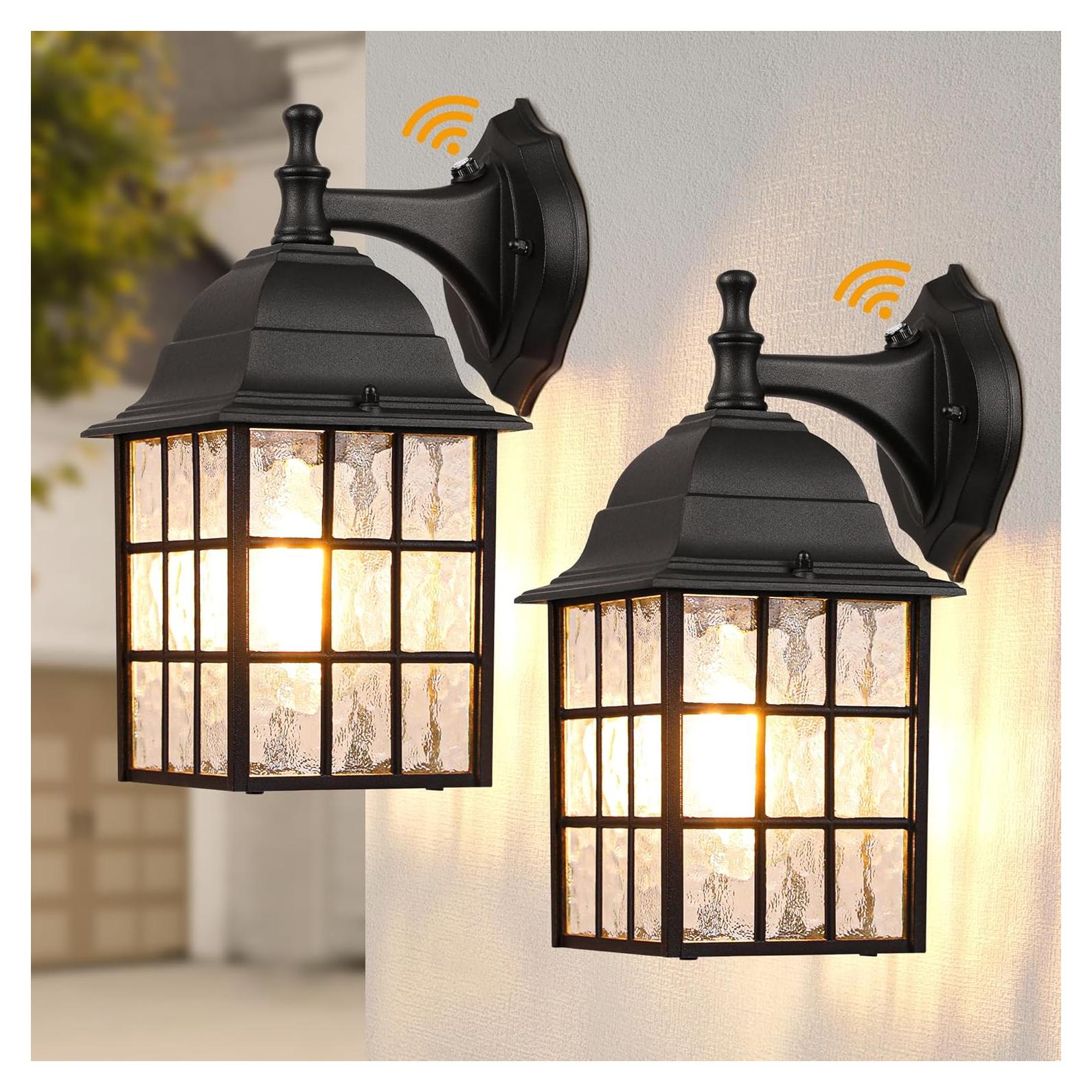 Luz de Pared Exterior WIHTU 2-Pack con Sensor Dusk a Dawn