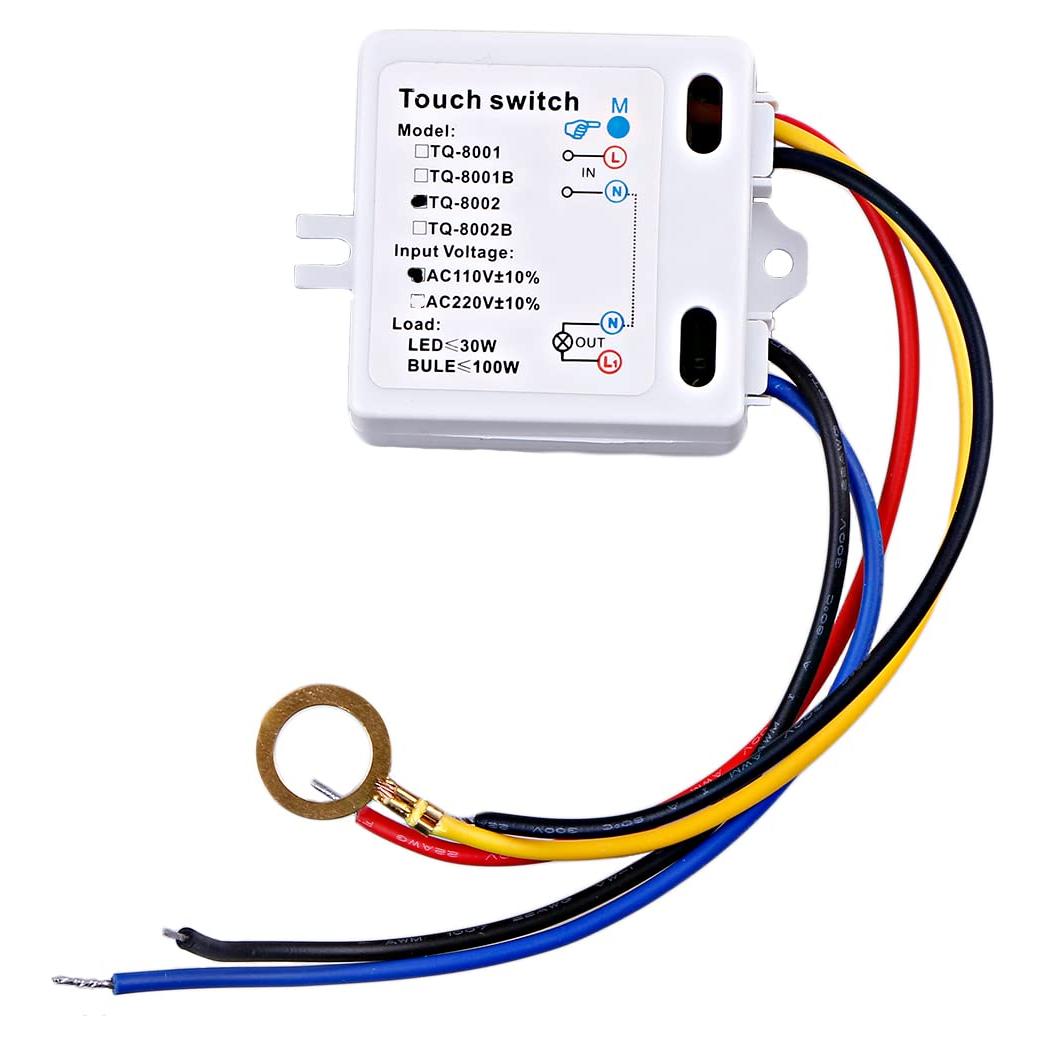 Interruptor Regulador Táctil 4 Vías SZZJ 110V 25-200W Blanco