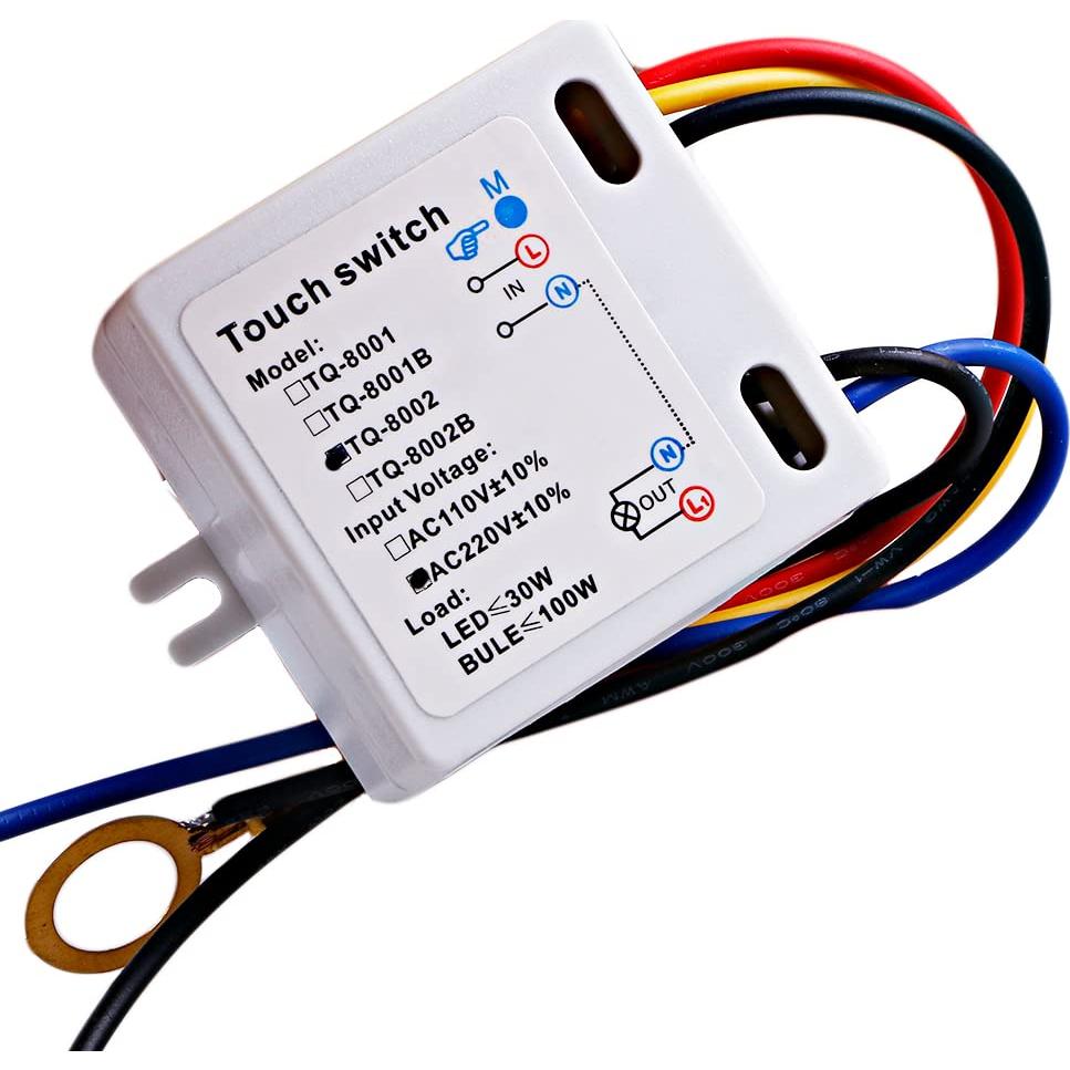 Interruptor Regulador Táctil 4 Vías SZZJ 110V 25-200W Blanco