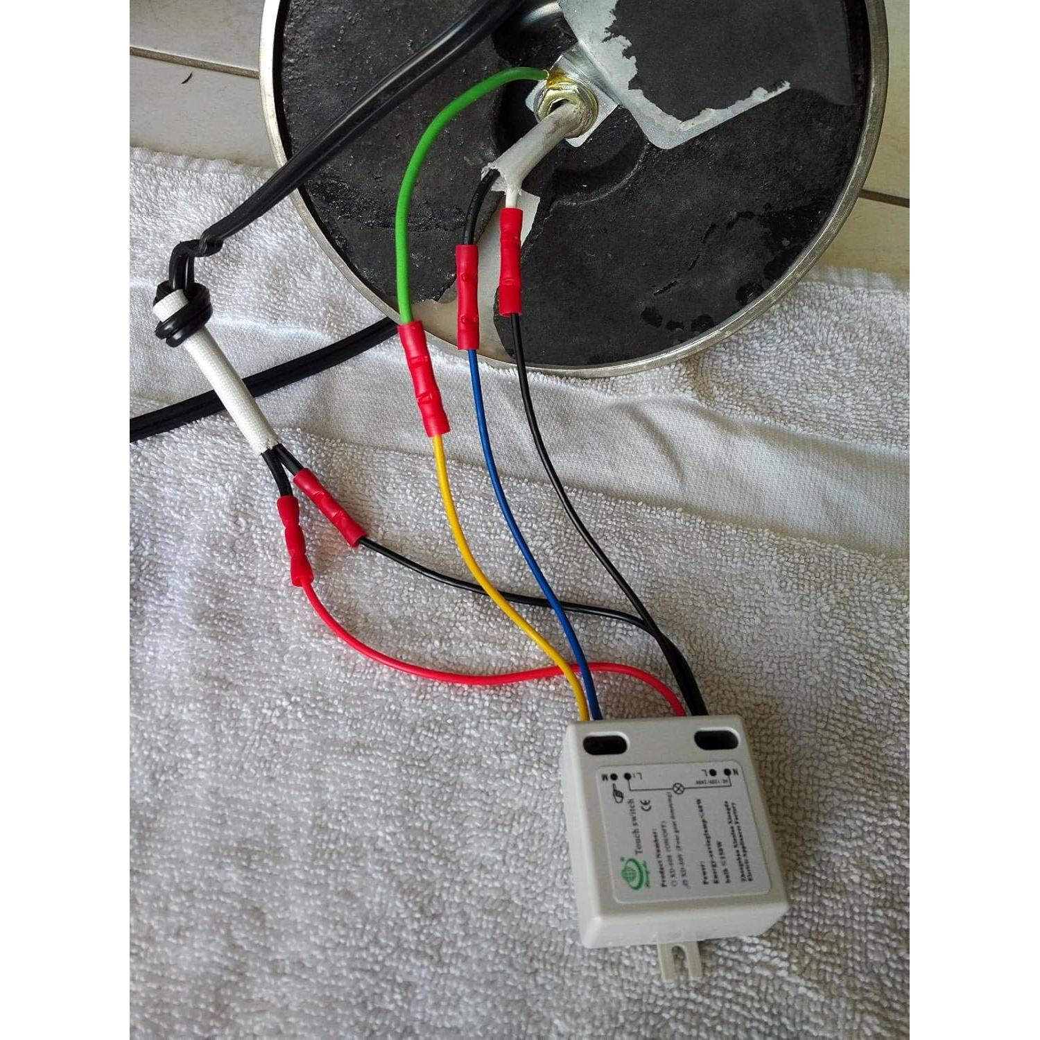 Interruptor Regulador Táctil 4 Vías SZZJ 110V 25-200W Blanco