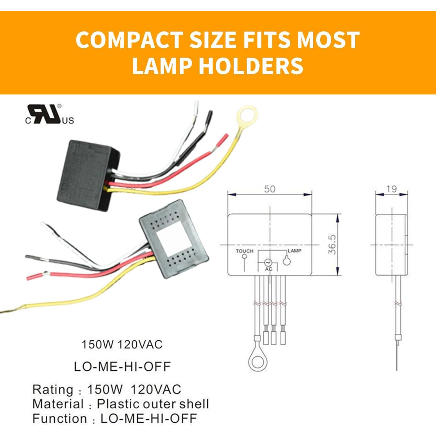 Interruptor Táctil Txelegant Zing Ear TP-01 para Lámparas LED