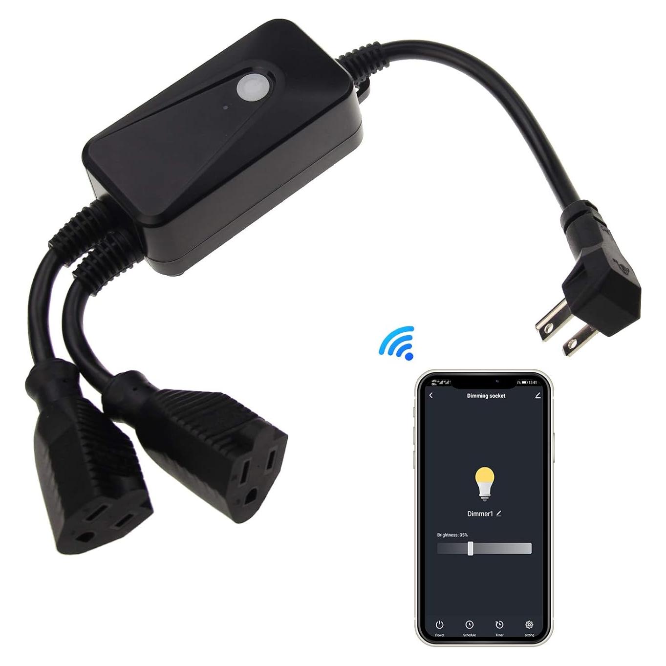 Dimmer Inteligente Ironsmith 400W Impermeable con 2 Receptáculos