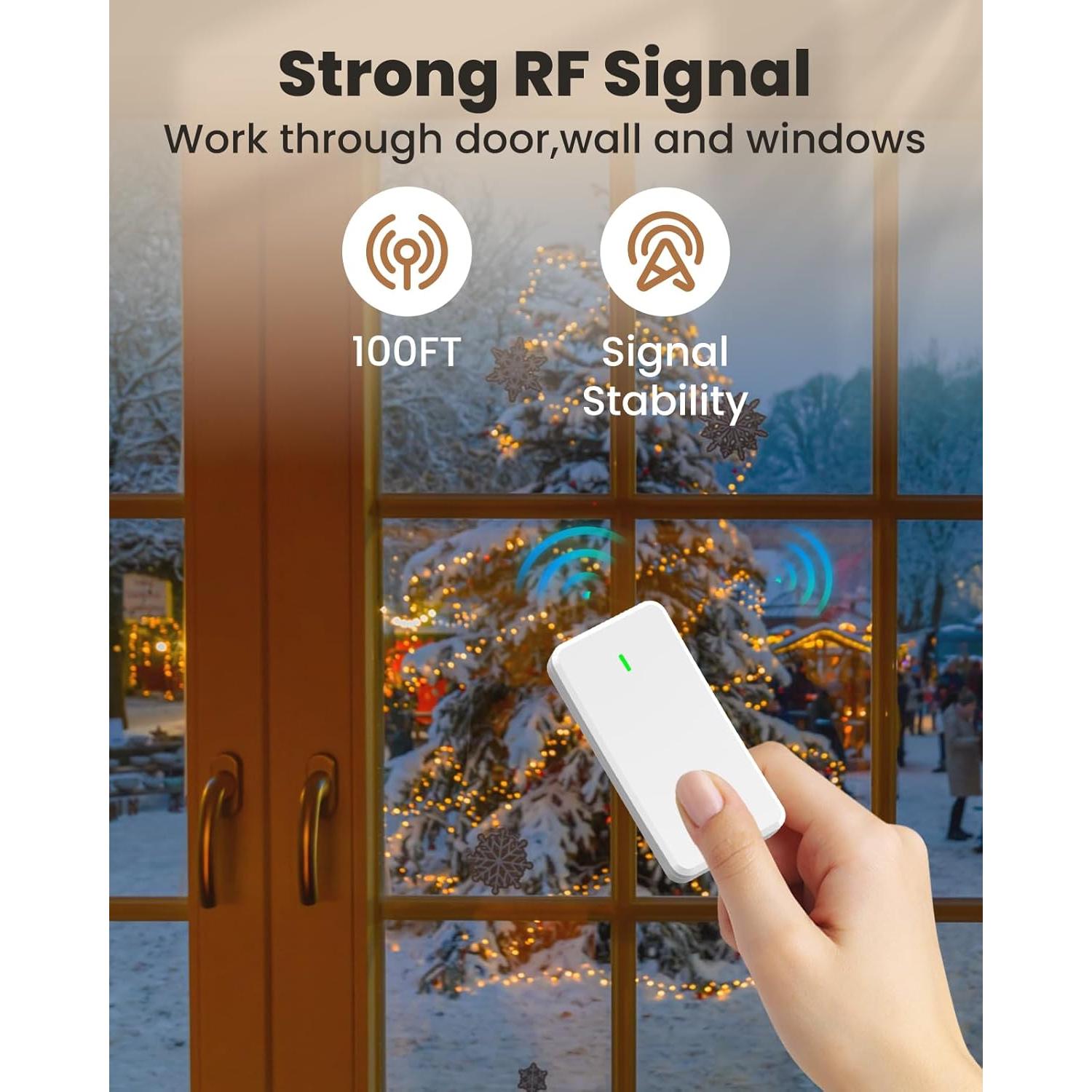 Interruptor de Luz Inalámbrico HiHiniu SW-AK1, 300 Pies RF