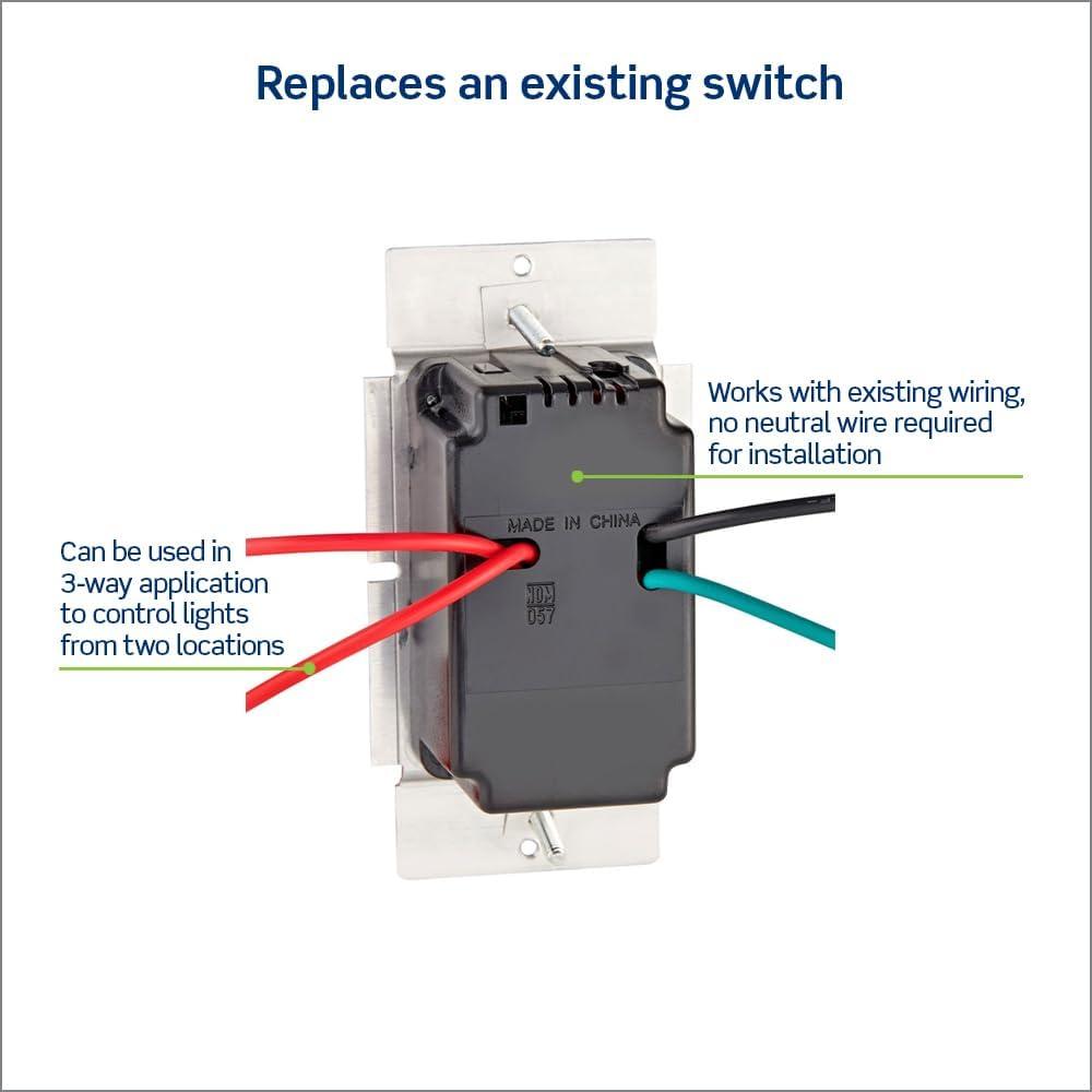 Interruptor Regulador Leviton IPL06-10Z para LED y Halógenas