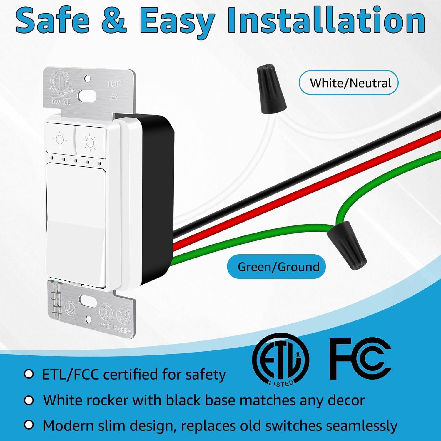 Interruptor Regulable KRYNTO 2 Pack 150W LED/CFL 600W Incandescente