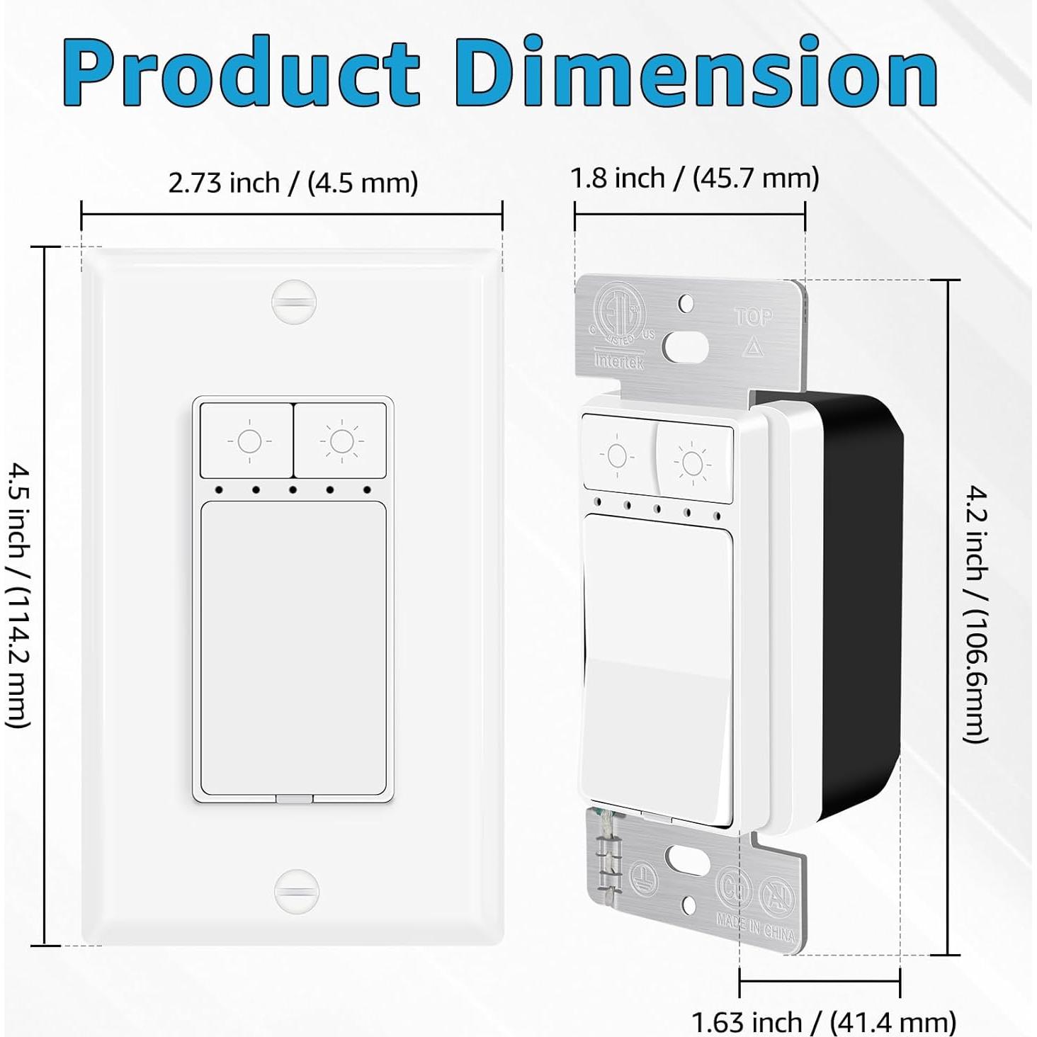 Interruptor Regulable KRYNTO 2 Pack 150W LED/CFL 600W Incandescente