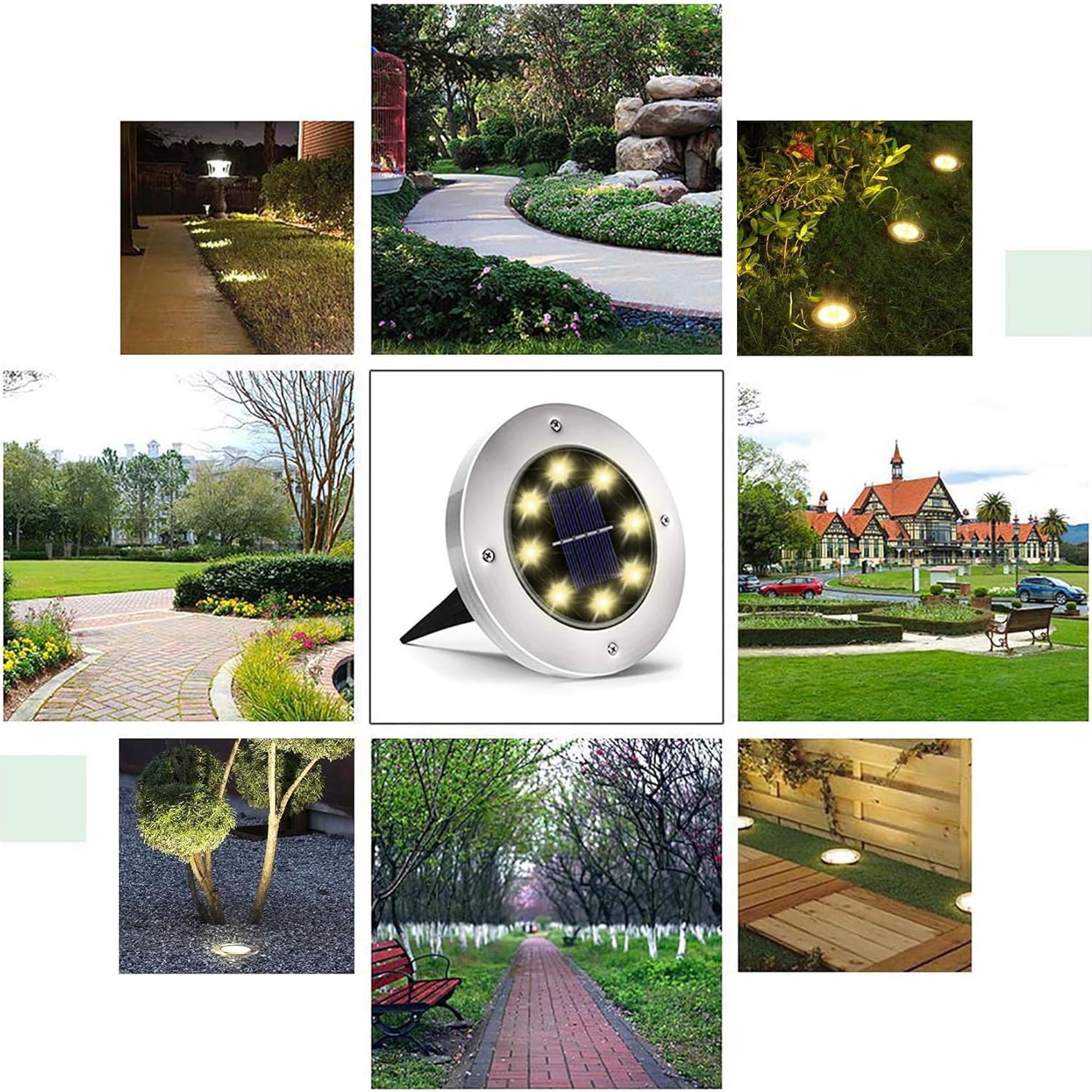 Luces Solares INCX para Jardín, Paquete de 12, Impermeables