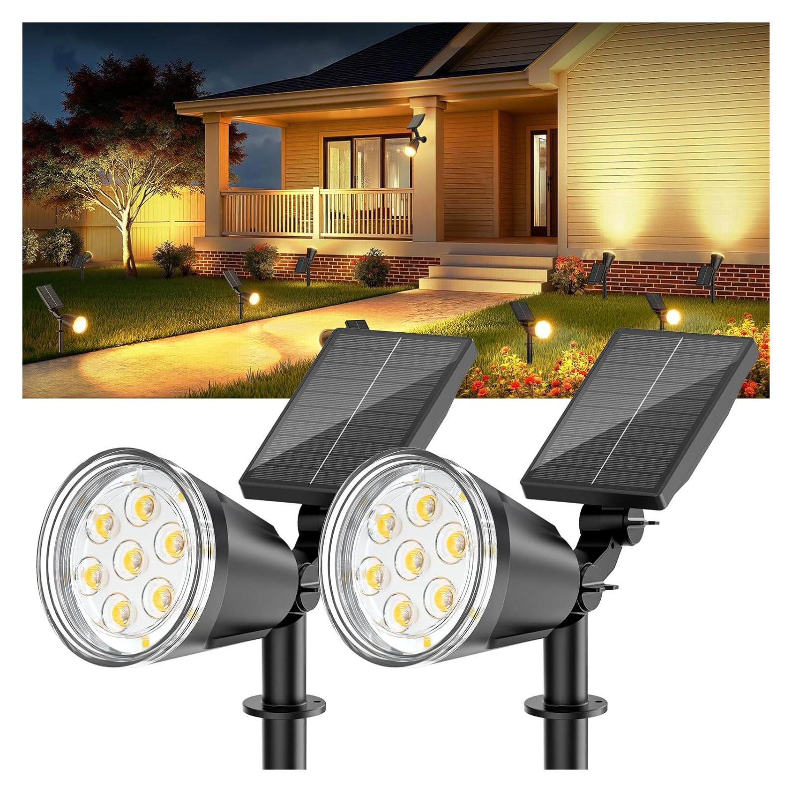 Luces Spot Solares BONLION 1000LM 2 en 1 Ajustables IP65
