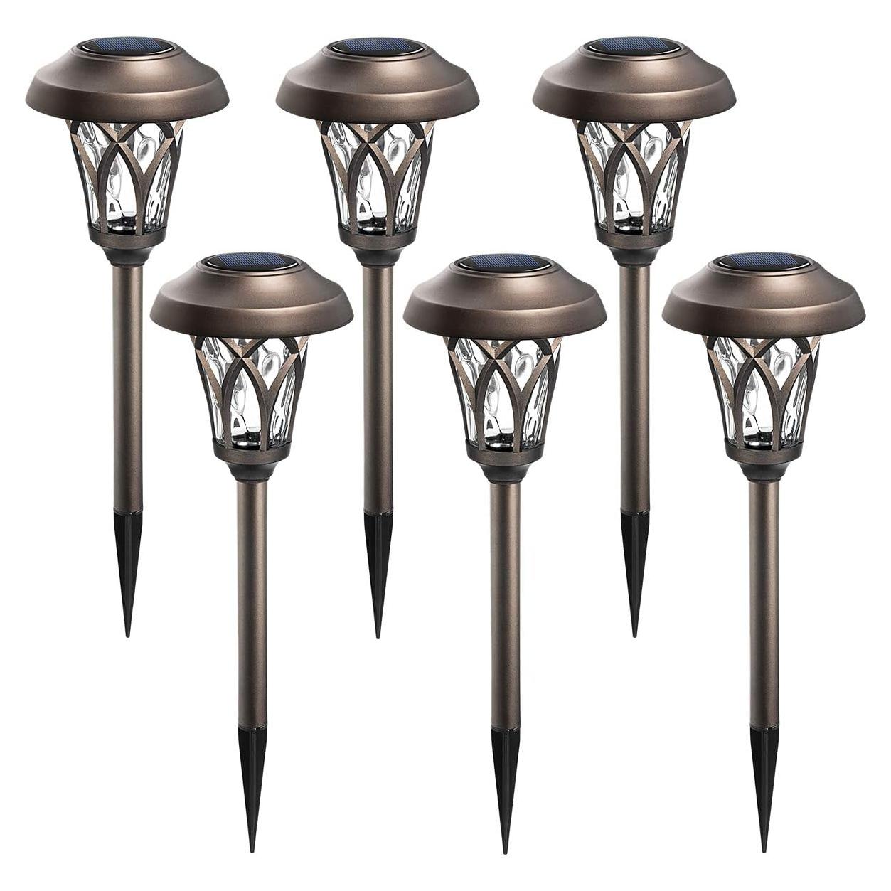 Luces de Paisaje Solares GIGALUMI 6 Piezas Cálida 48cm