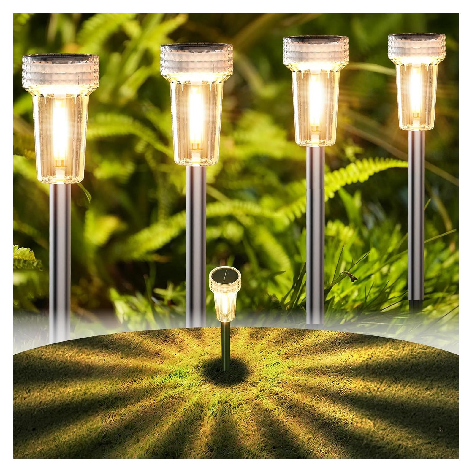 Luces Solares DERAYSION 8 Piezas 2700K para Jardín