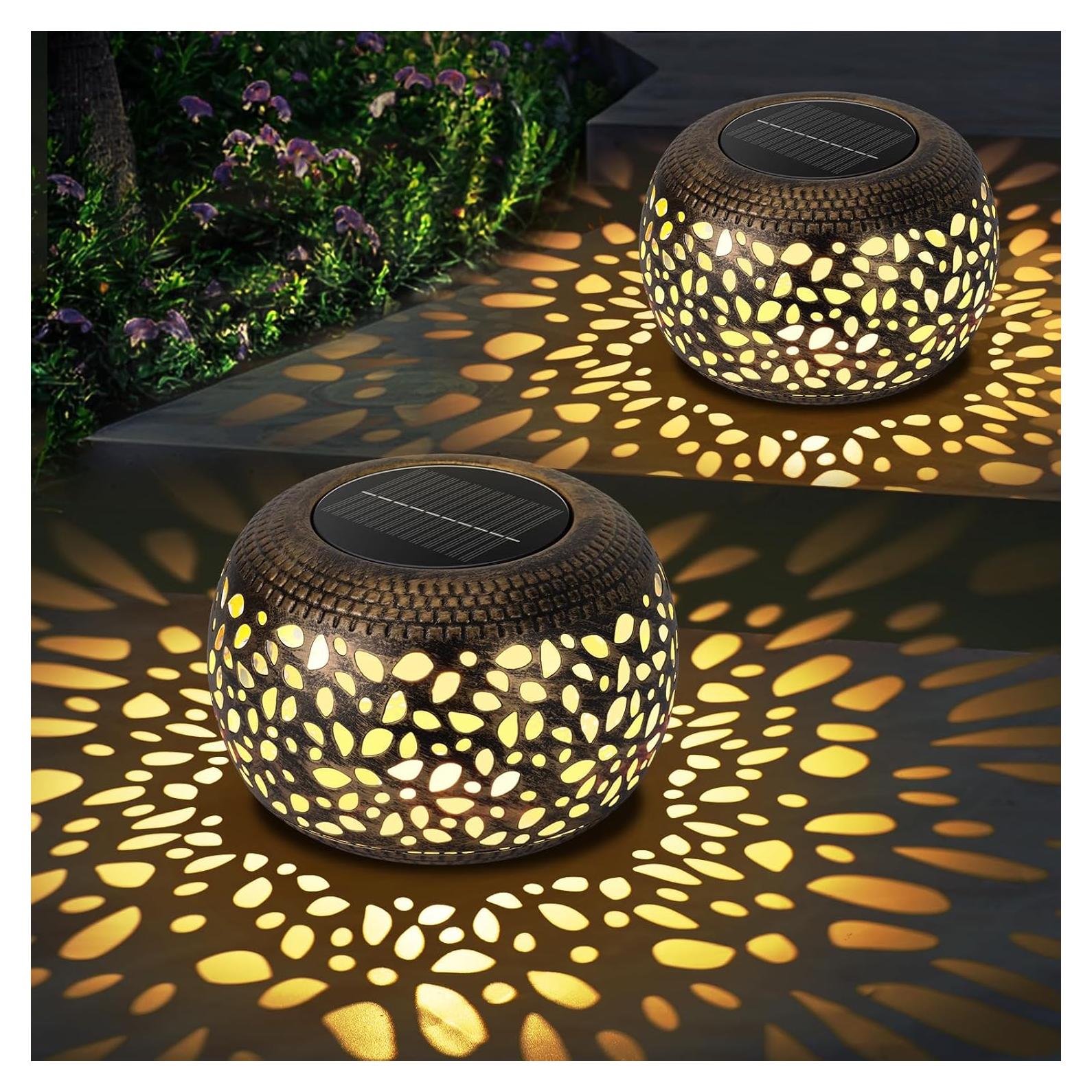 Linternas Solares Impermeables NFEVER - Paquete de 2 - Bronce