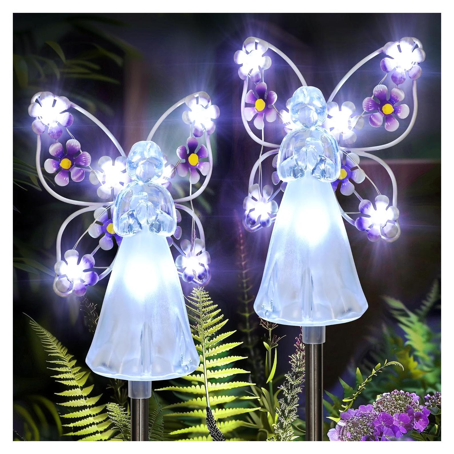 Luces Solares de Ángel GIGALUMI - Paquete de 2, 7 LEDs