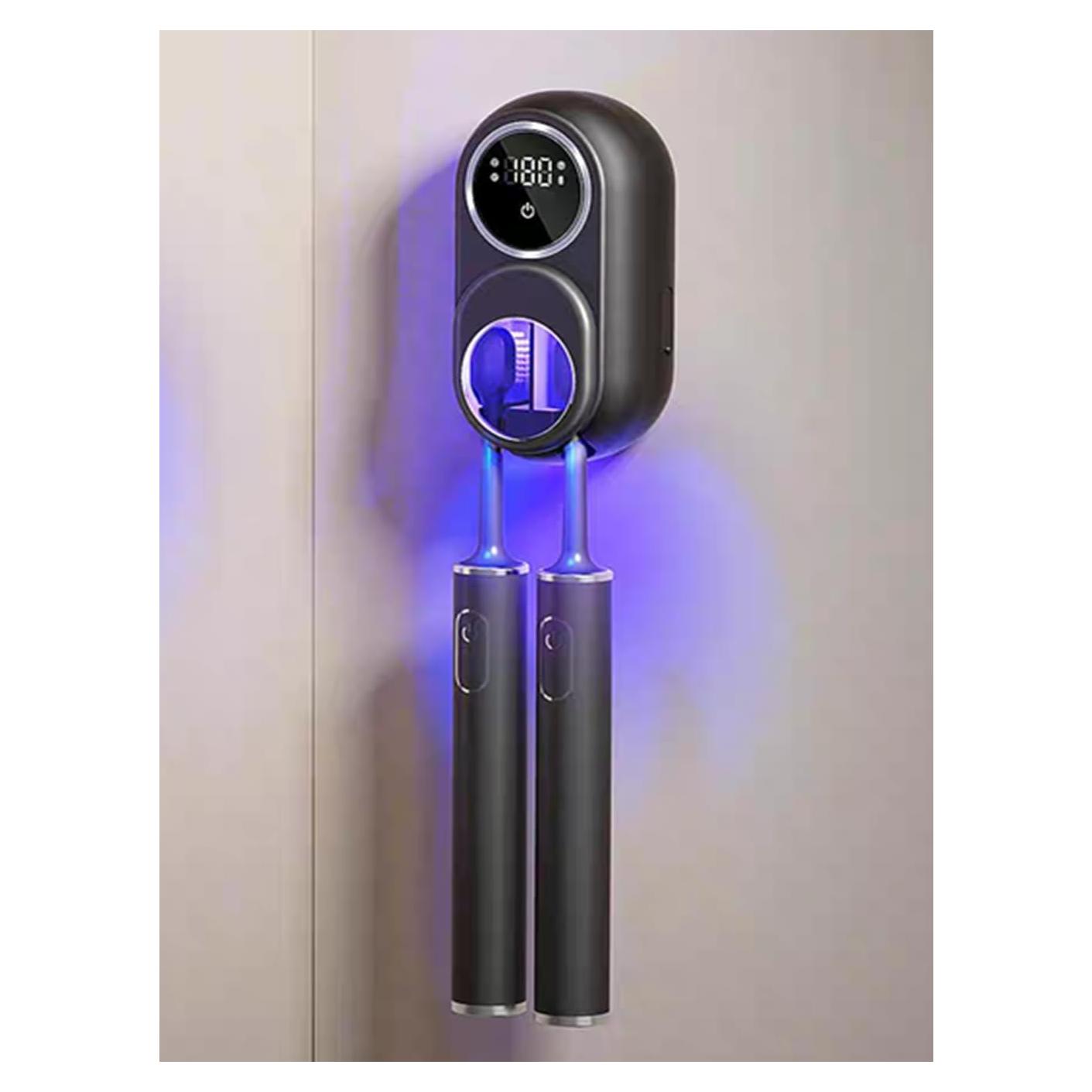 Limpiador de Cepillos de Dientes SHKI con Soporte Pared LED