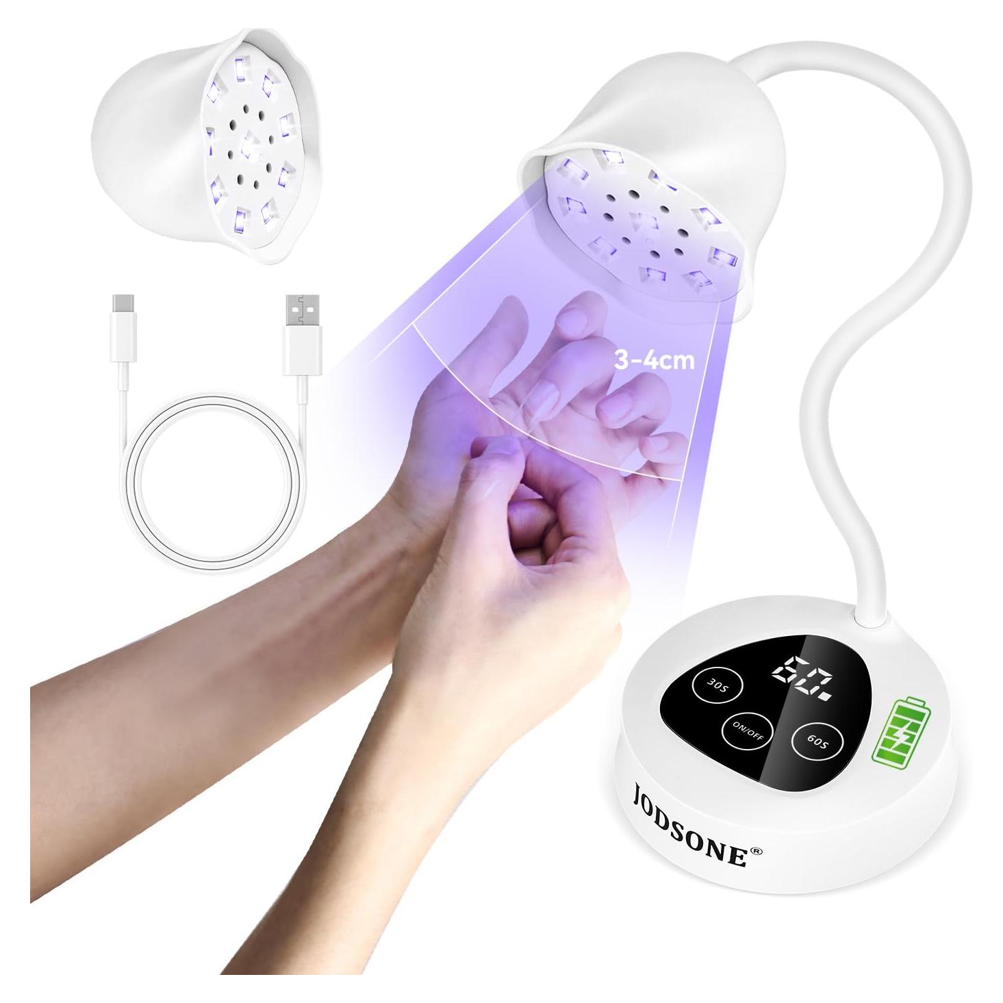 Lámpara de Uñas LED Inalámbrica JODSONE 30W Portátil Blanca