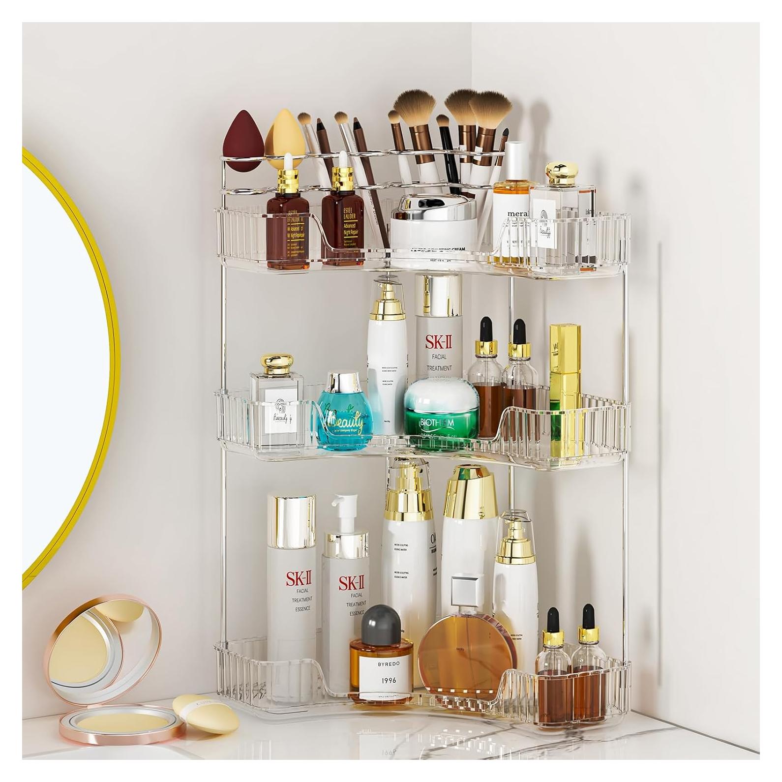 Organizador de Esquina de Baño SUNZOS 3 Niveles Acrílico