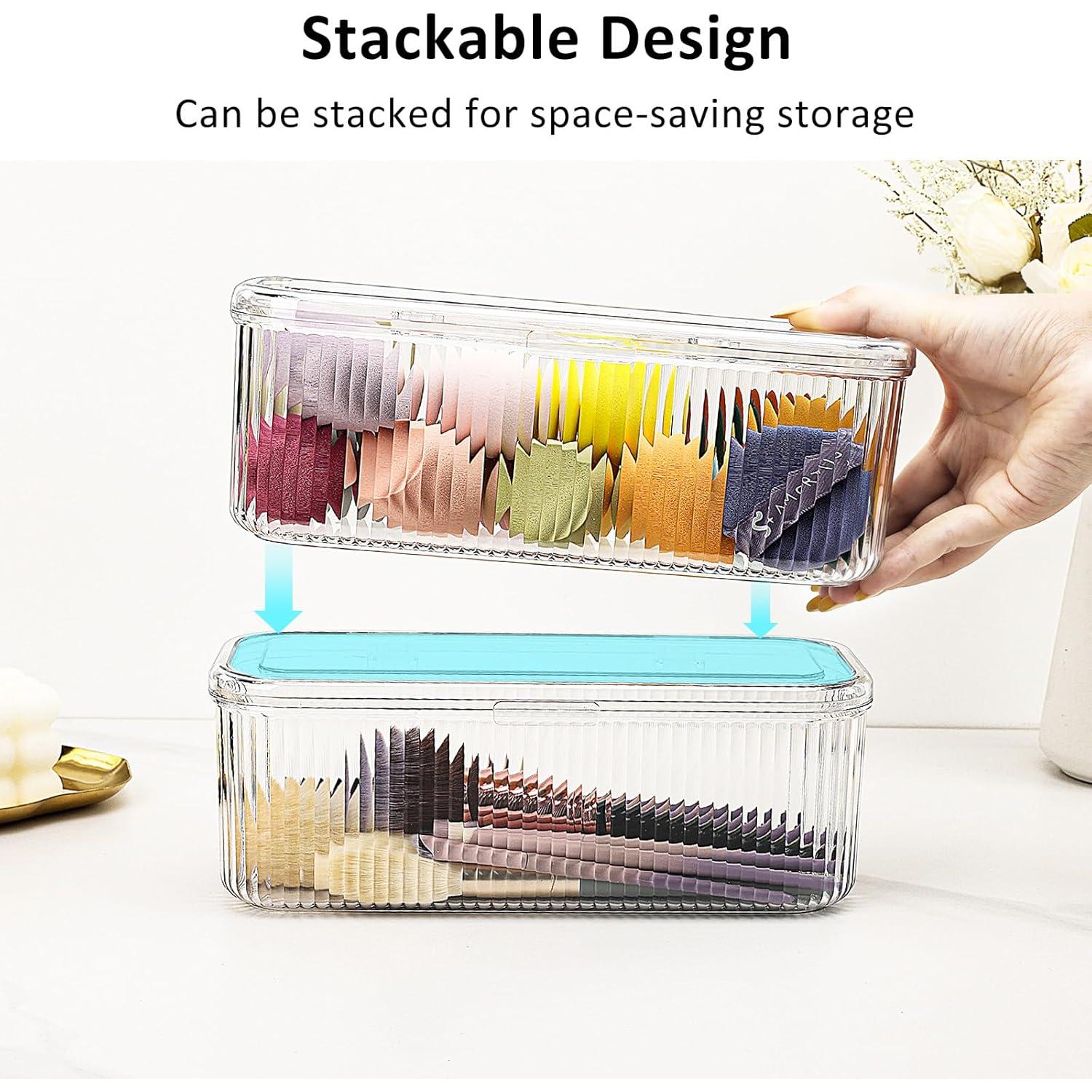 Organizador de Brochas de Maquillaje JessLab, Transparente, 1 Compartimento