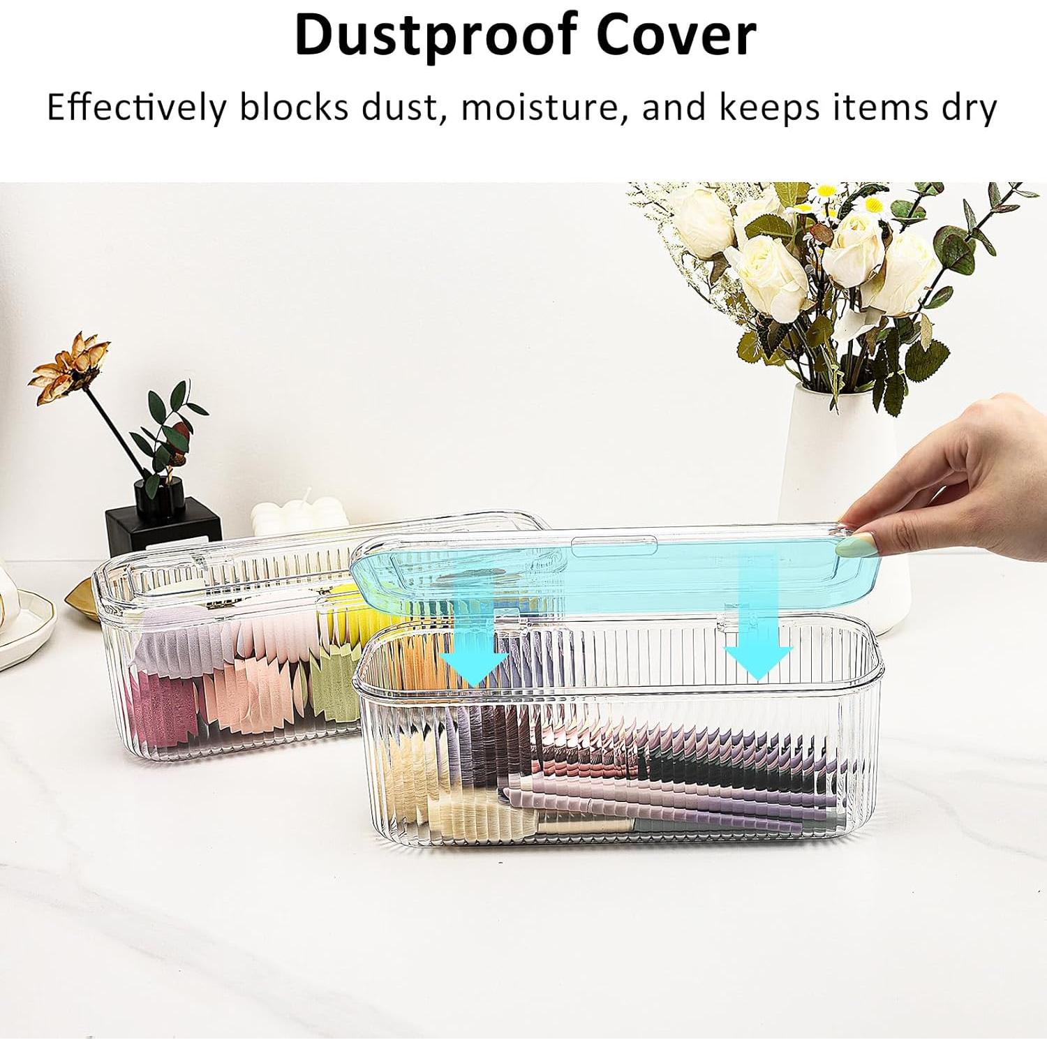 Organizador de Brochas de Maquillaje JessLab, Transparente, 1 Compartimento