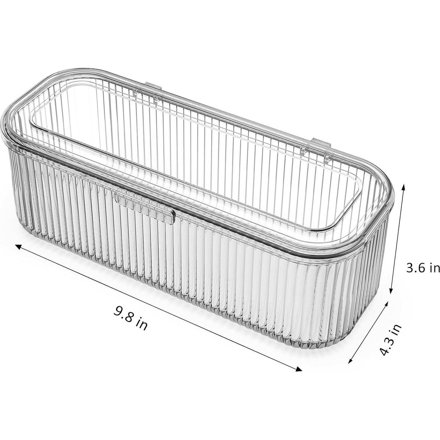 Organizador de Brochas de Maquillaje JessLab, Transparente, 1 Compartimento