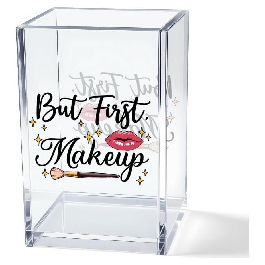 Organizador de Brochas de Maquillaje Acrílico Vgrti 6.35x10.16 cm