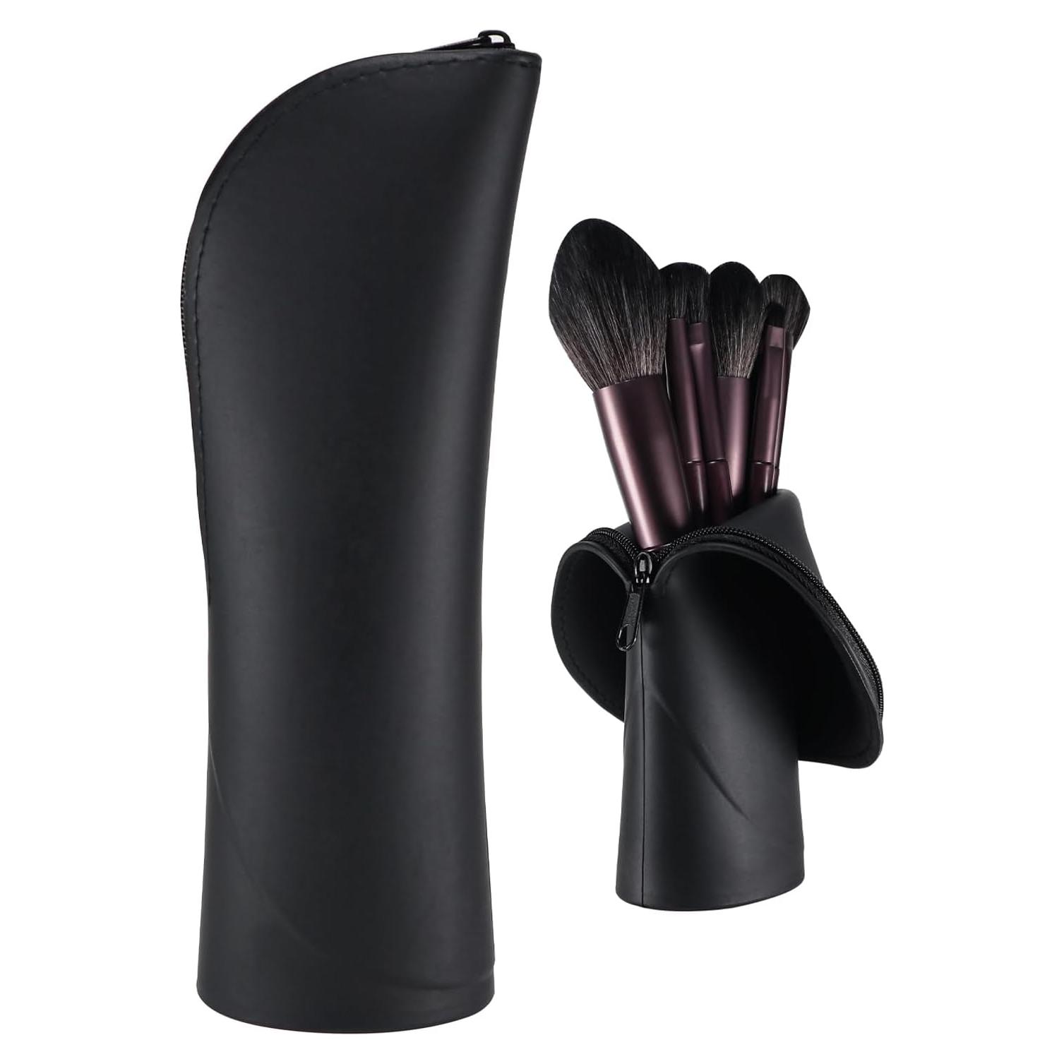 Soporte de Brochas de Maquillaje Kososuru Negro Portátil