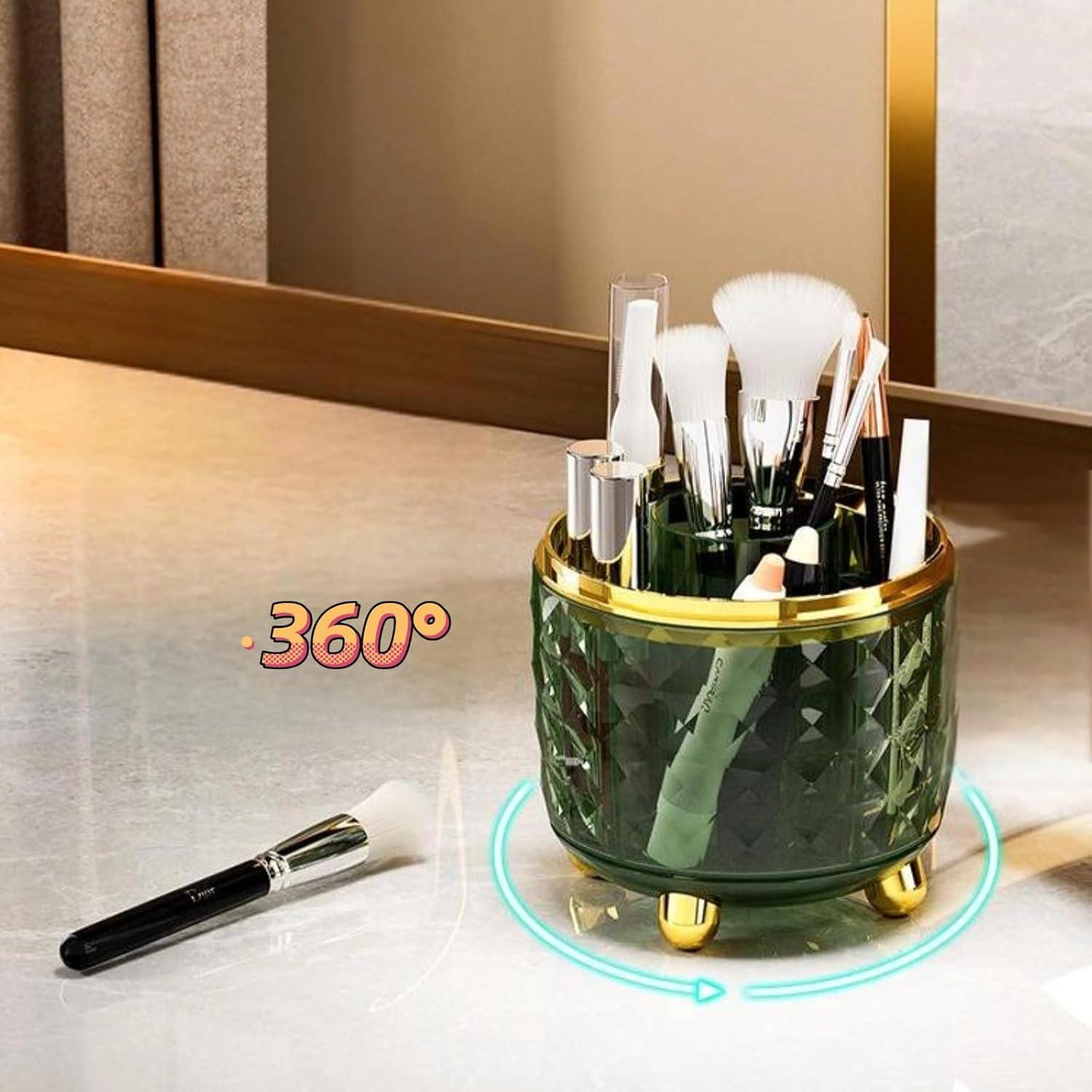 Organizador de Maquillaje Giratorio ZOHCAJBO 360° 5 Compartimentos Verde