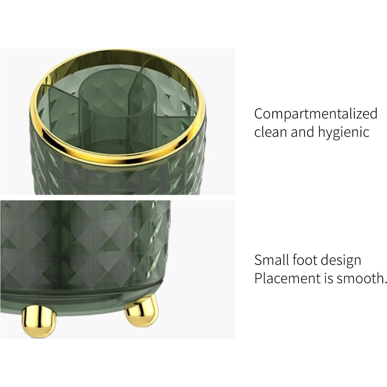 Organizador de Maquillaje Giratorio ZOHCAJBO 360° 5 Compartimentos Verde