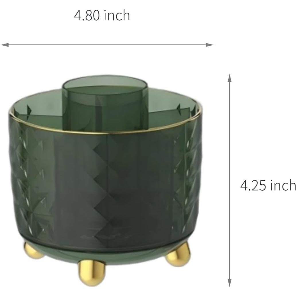 Organizador de Maquillaje Giratorio ZOHCAJBO 360° 5 Compartimentos Verde