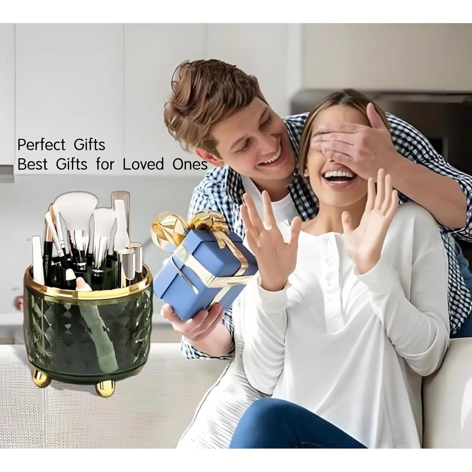 Organizador de Maquillaje Giratorio ZOHCAJBO 360° 5 Compartimentos Verde