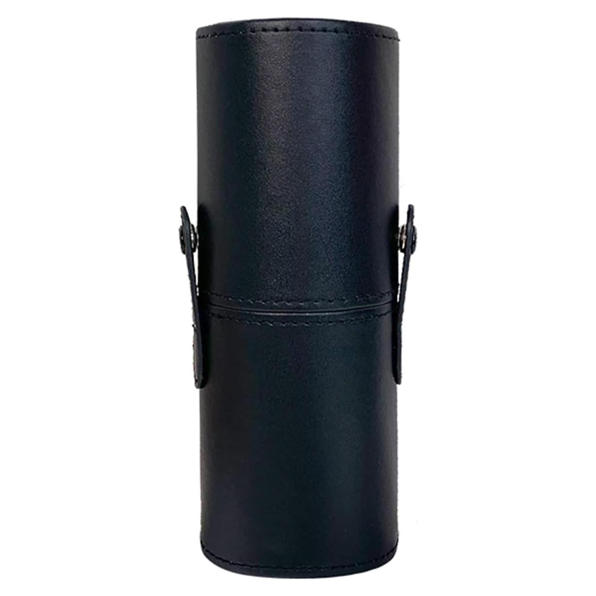 Estuche Organizador de Brochas de Maquillaje Negro PU 6.6x17.8cm