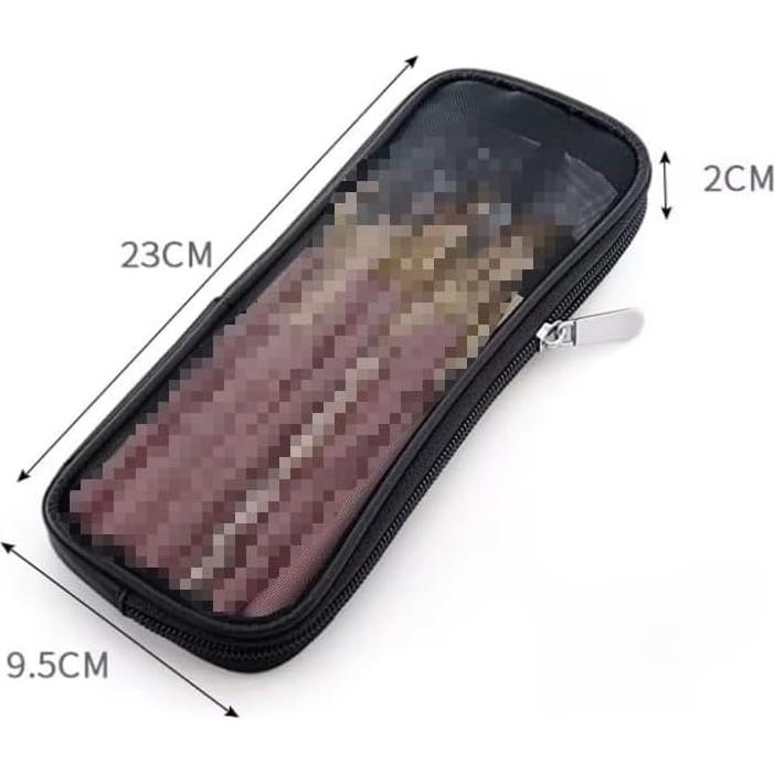 Bolsa de Maquillaje de Malla Negra Cauaoa 15x10 cm Organizador