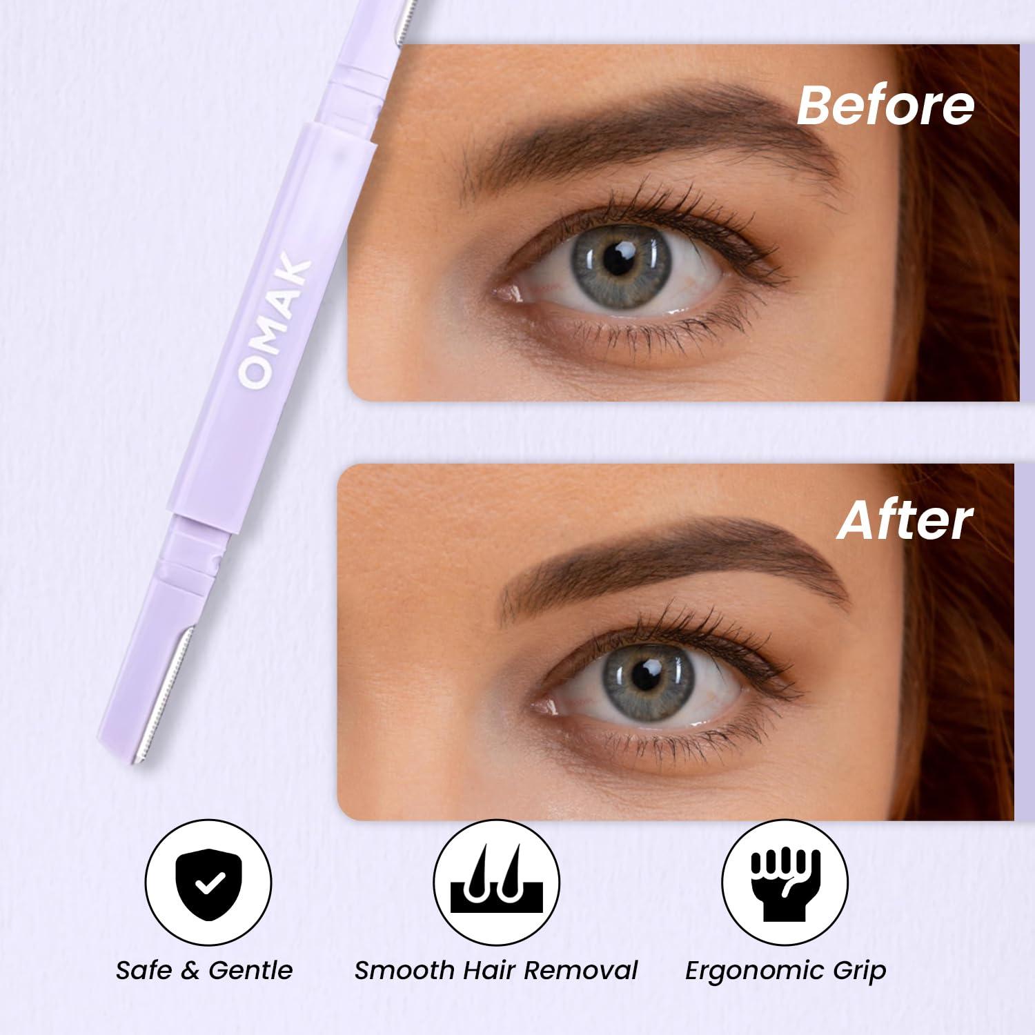 Rasuradora Doble Cara OMAK para Mujeres - 6 Piezas, Acero Inoxidable