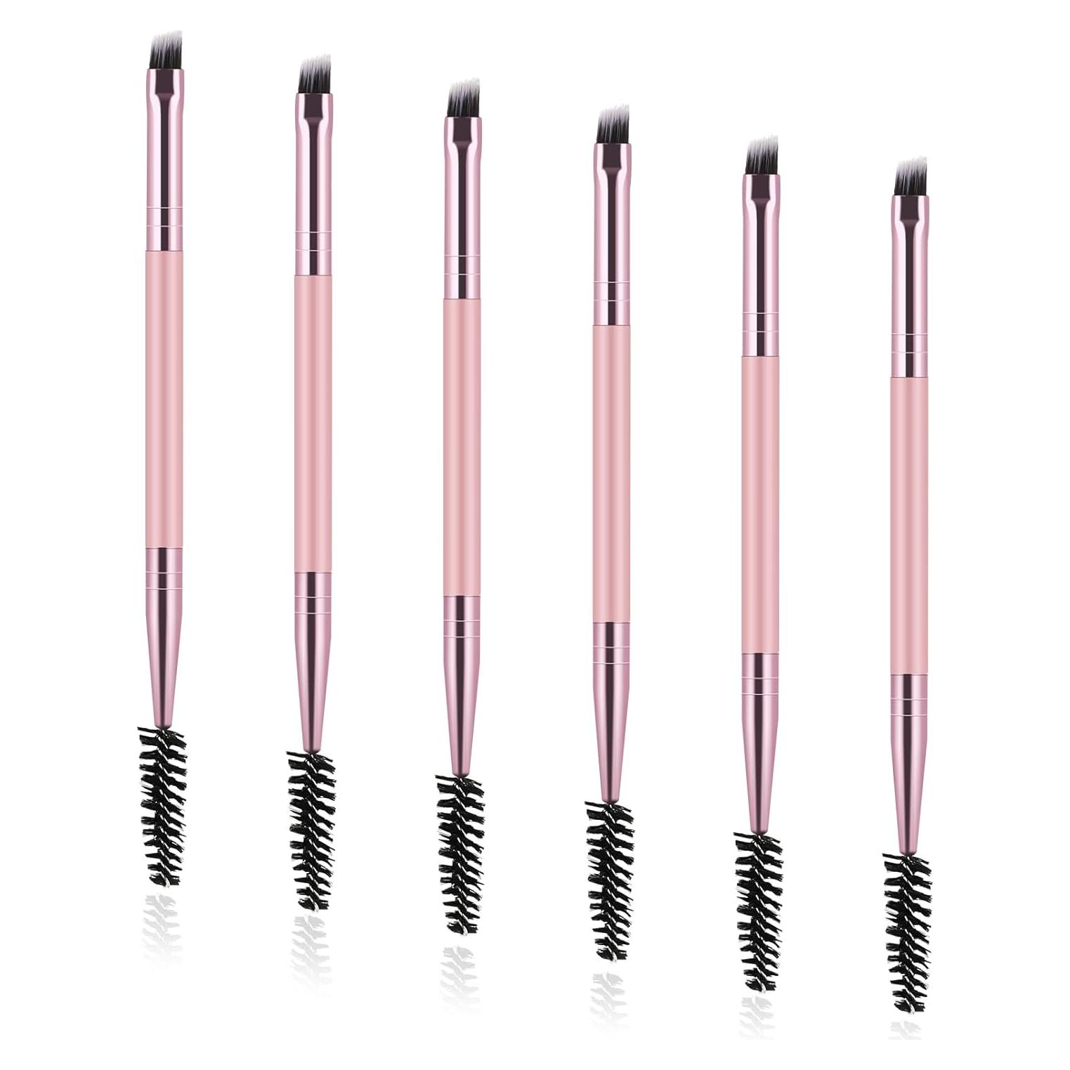 Set de 6 Cepillos de Cejas Angulados Giantree - Doble Cabeza