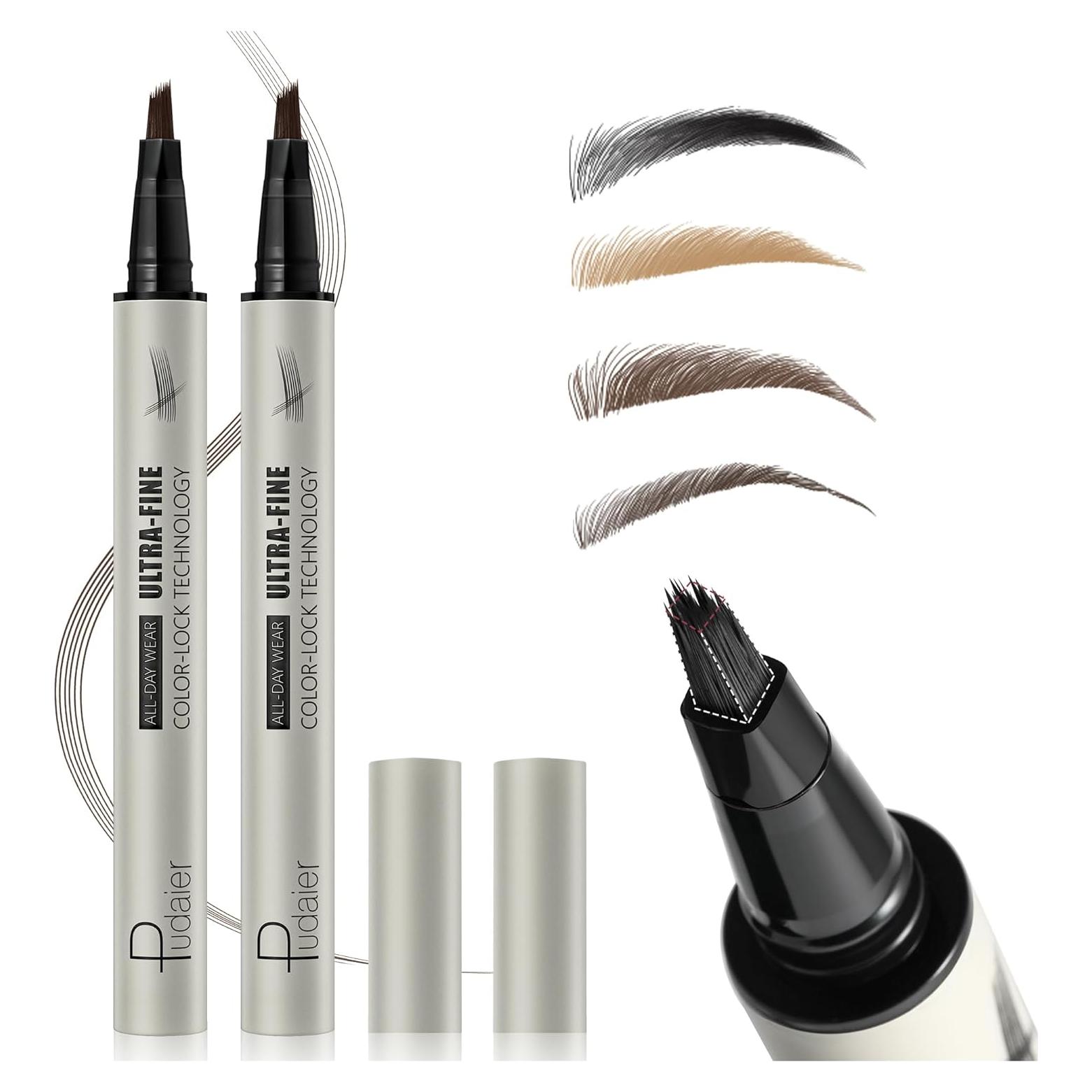 Paquete de 2 Lápices de Microblading Espoce Makeup Marrón Medio