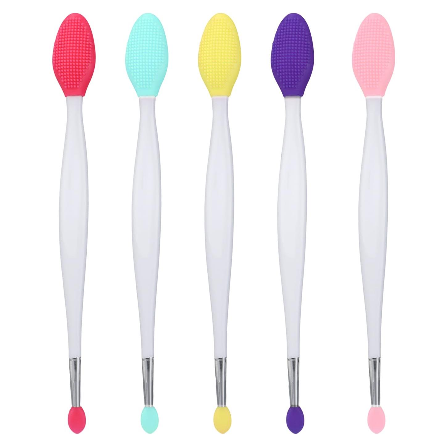 5 Cepillos Exfoliantes de Labios Silicona BOXOB 17x1.9cm