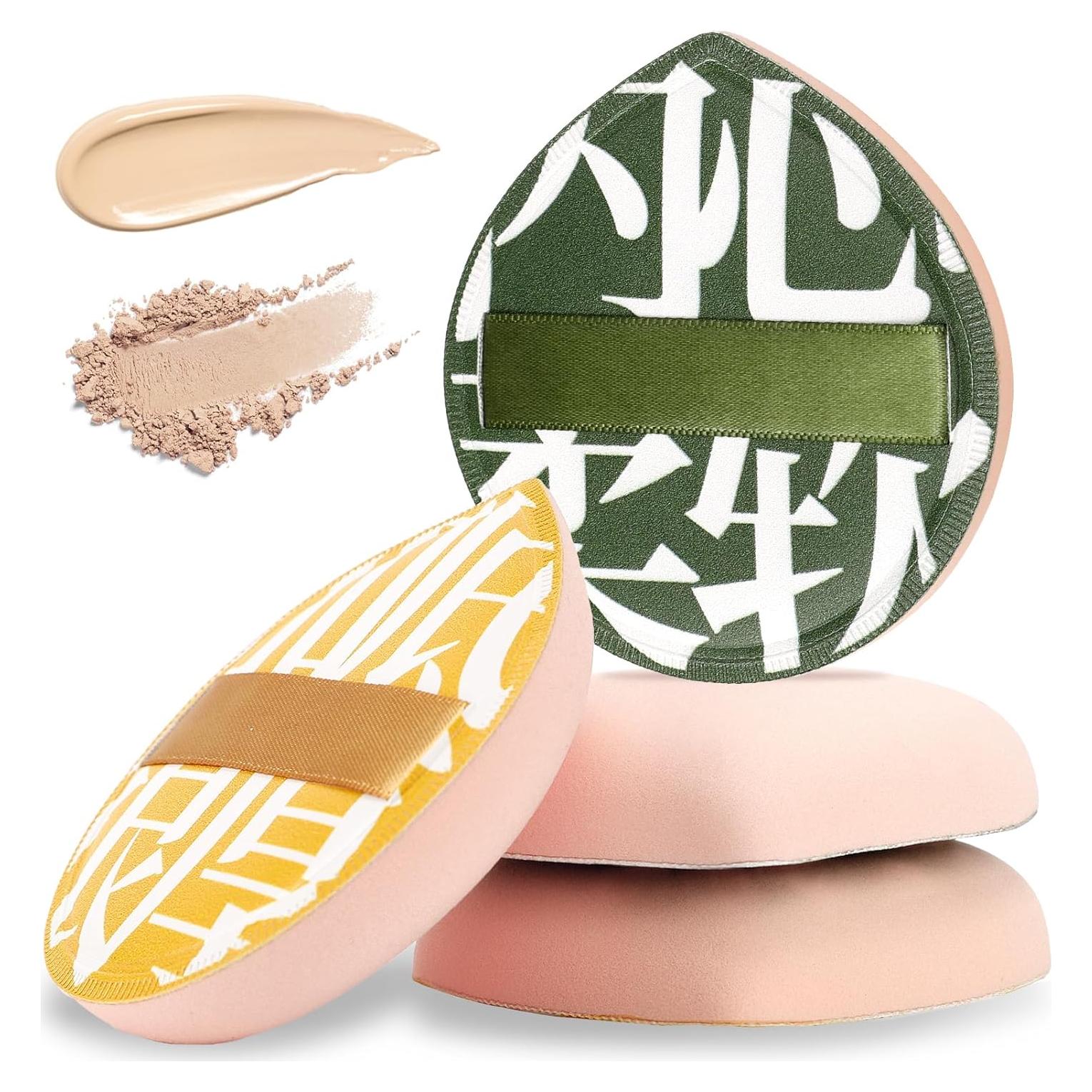 Esponjas de Maquillaje MOZEAT LENS 4 Pcs Húmedas y Secas