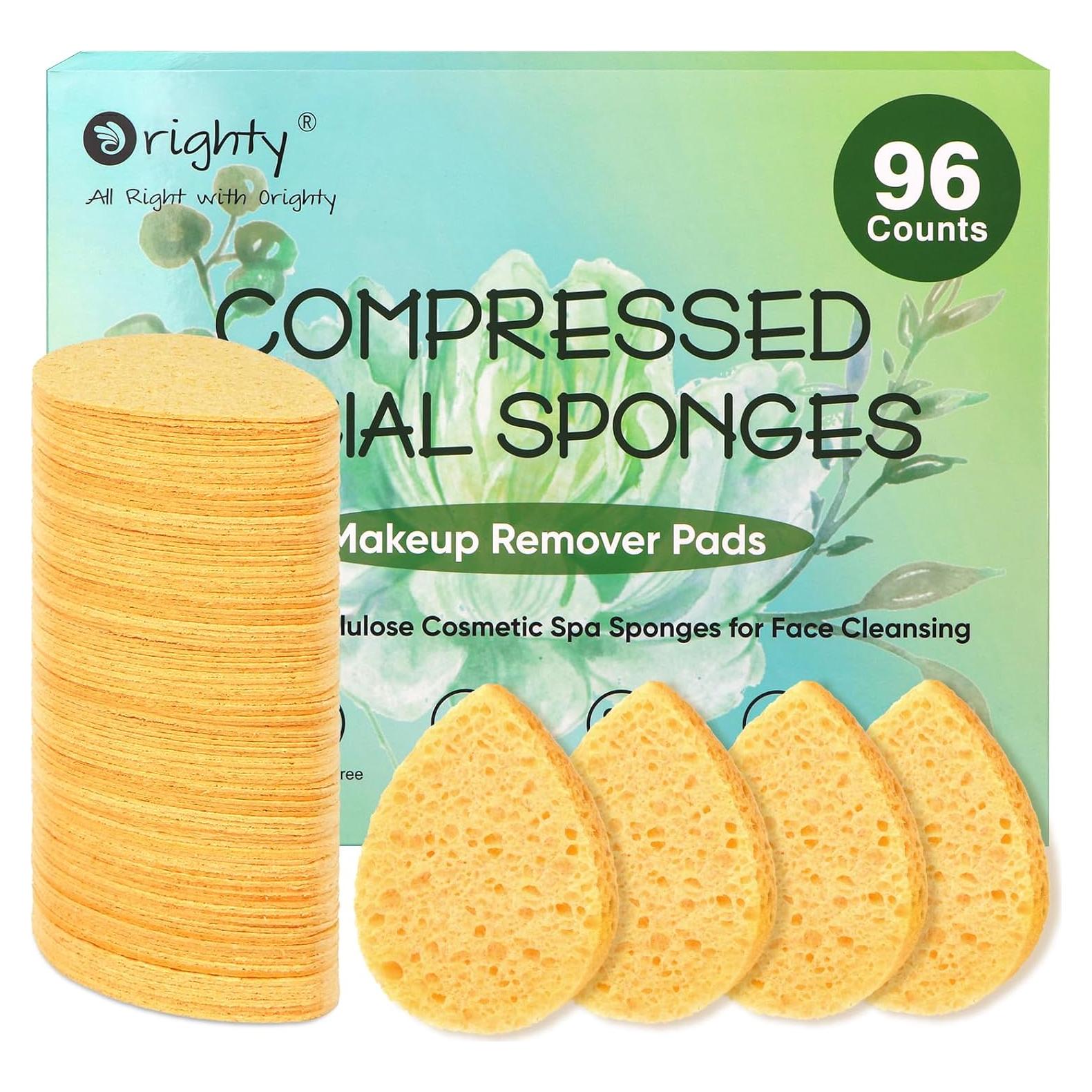 Esponjas Faciales Orighty 100% Celulosa Natural - 96 Unidades