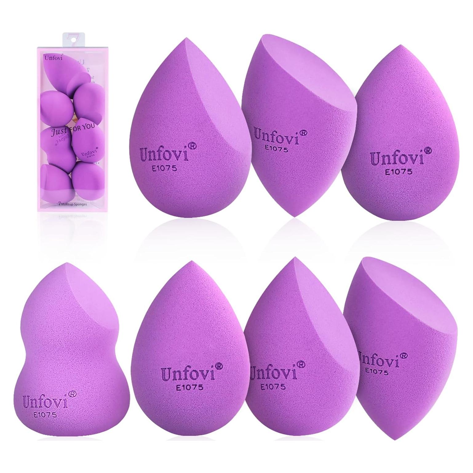 Juego de Esponjas de Maquillaje Unfovi 7 Piezas Sin Látex
