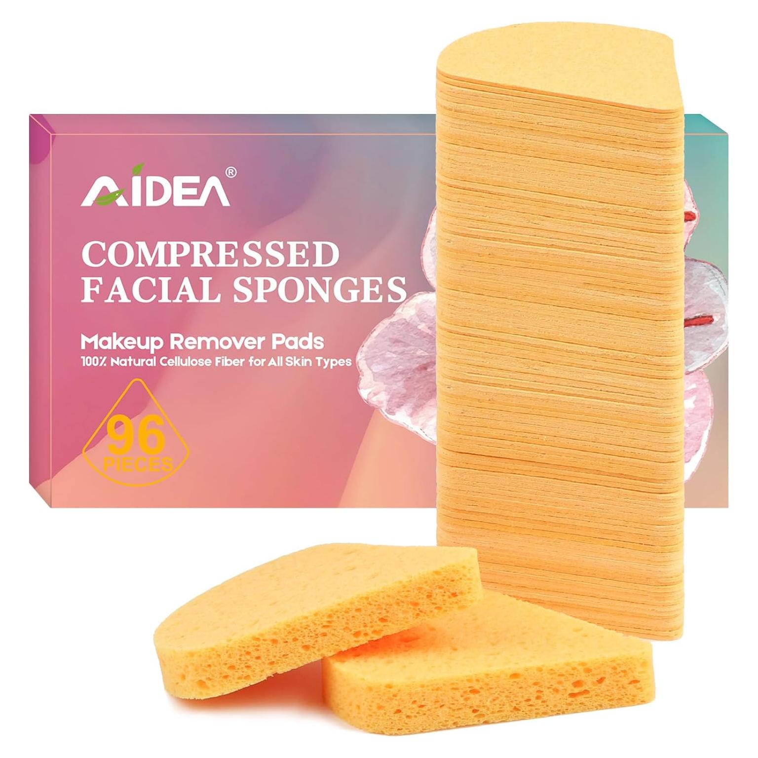 Esponjas Faciales Comprimidas AIDEA - 96 Cuentas Naturales