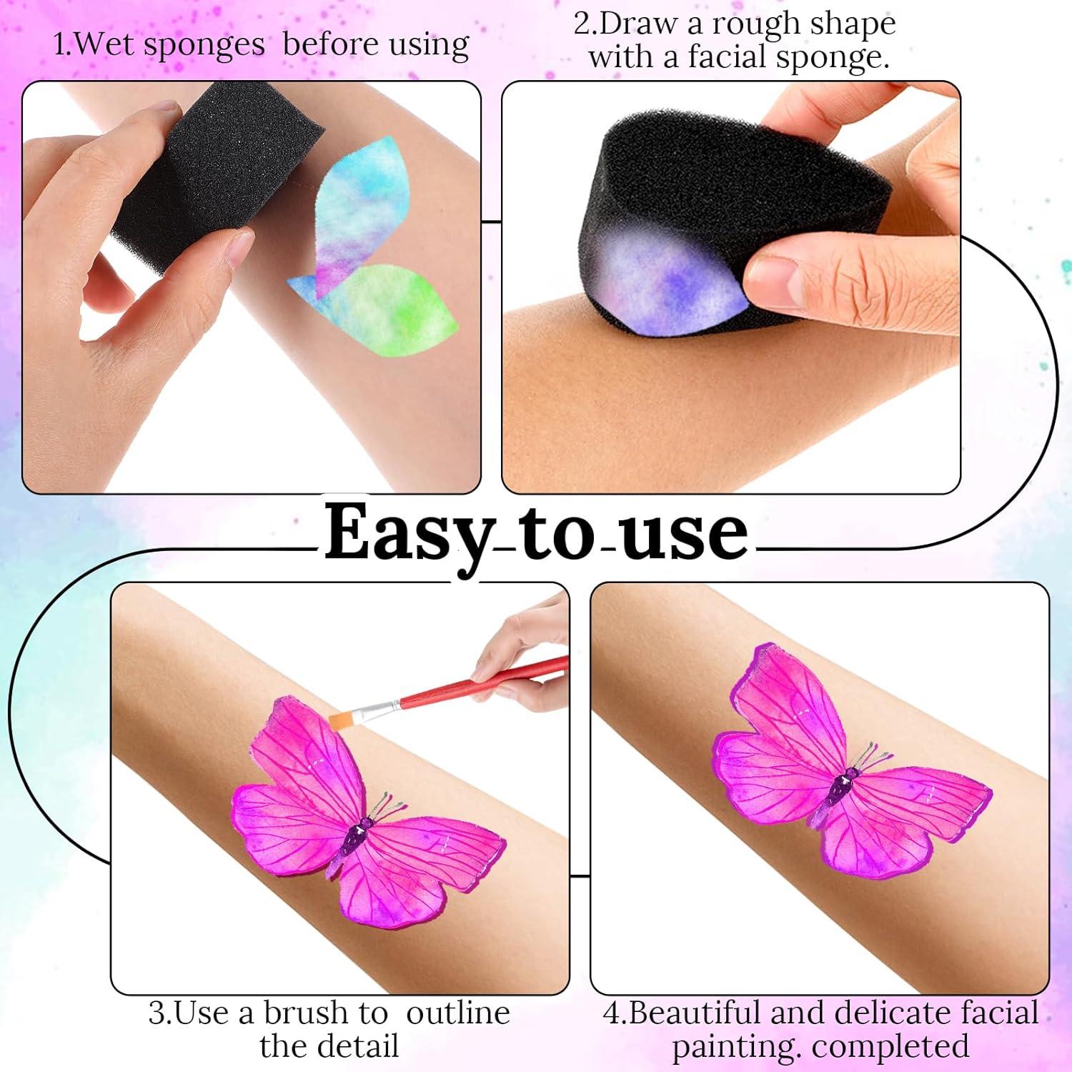 15 Esponjas de Pintura Facial Reutilizables WY LIGHTING 6x4x3 cm