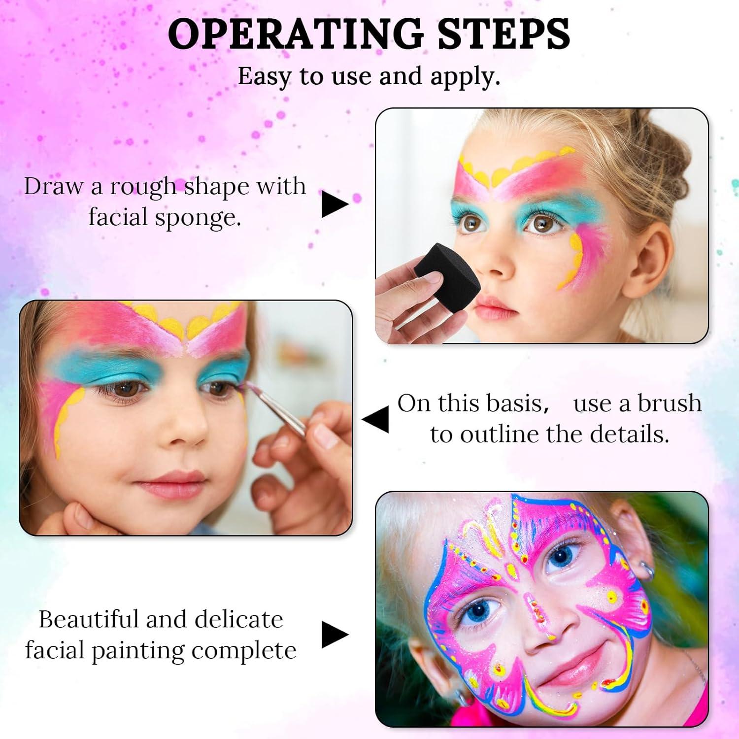 15 Esponjas de Pintura Facial Reutilizables WY LIGHTING 6x4x3 cm