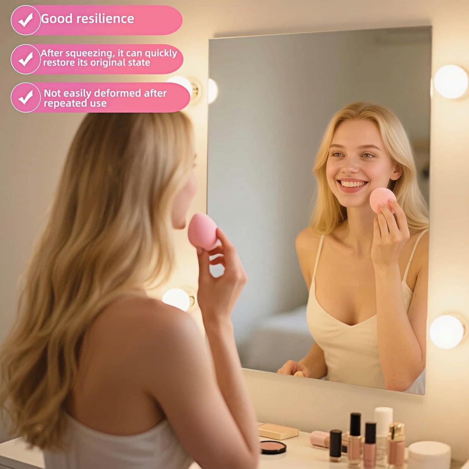 Juego de 8 Esponjas de Maquillaje Sin Látex FANBODTA - Ultra Suaves