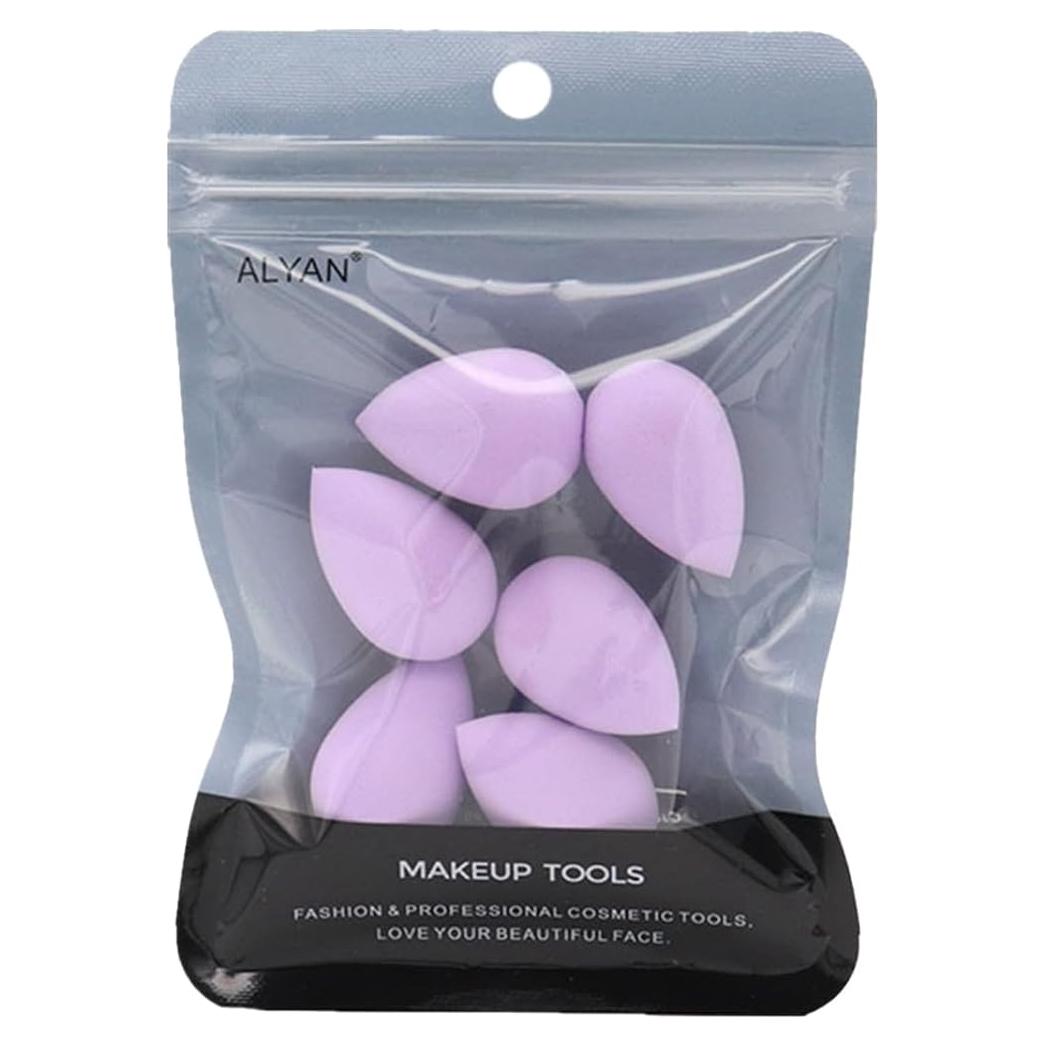 Conjunto de 6 Esponjas de Maquillaje Mini Moradas SquarezhenBo