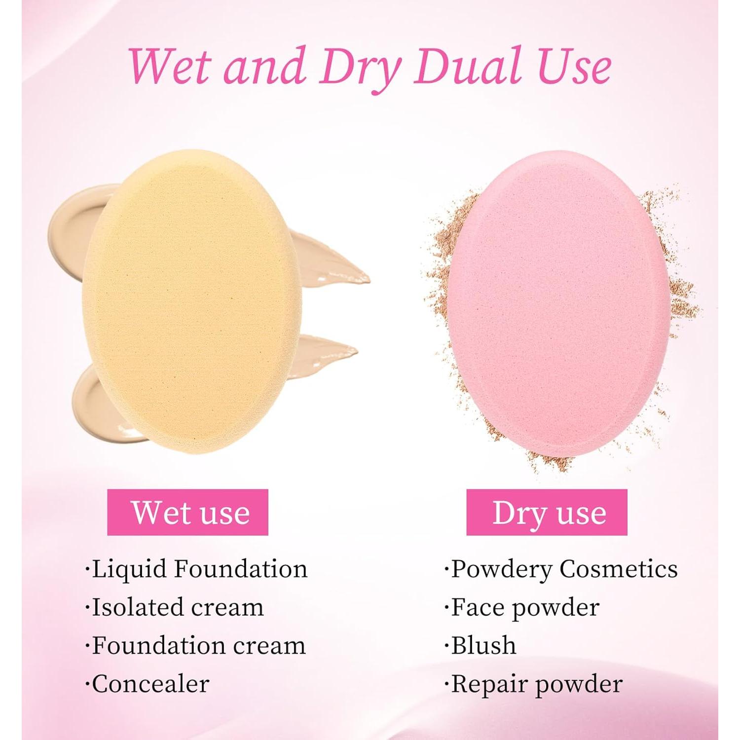 Set de 4 Esponjas Ovaladas de Maquillaje ValueBargain - Húmedas y Secas