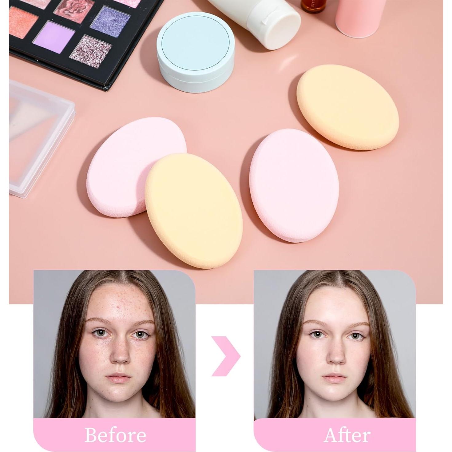 Set de 4 Esponjas Ovaladas de Maquillaje ValueBargain - Húmedas y Secas