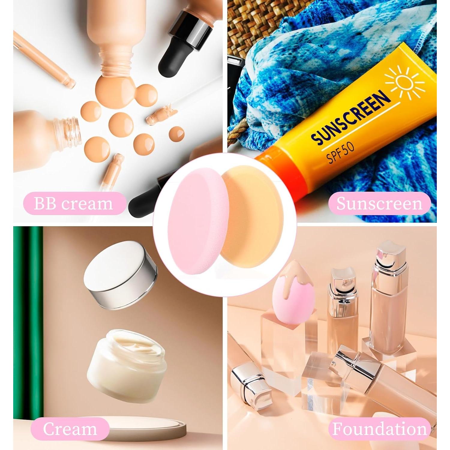 Set de 4 Esponjas Ovaladas de Maquillaje ValueBargain - Húmedas y Secas