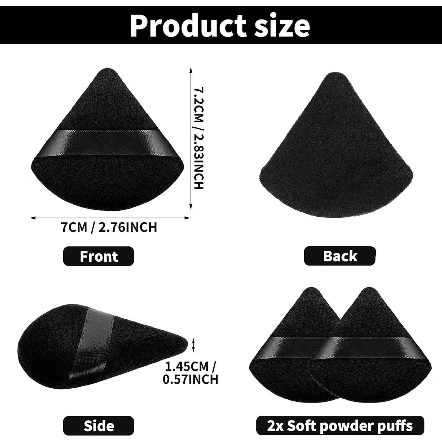 Esponjas de Maquillaje Triangulares Sibba 2 Piezas Terciopelo
