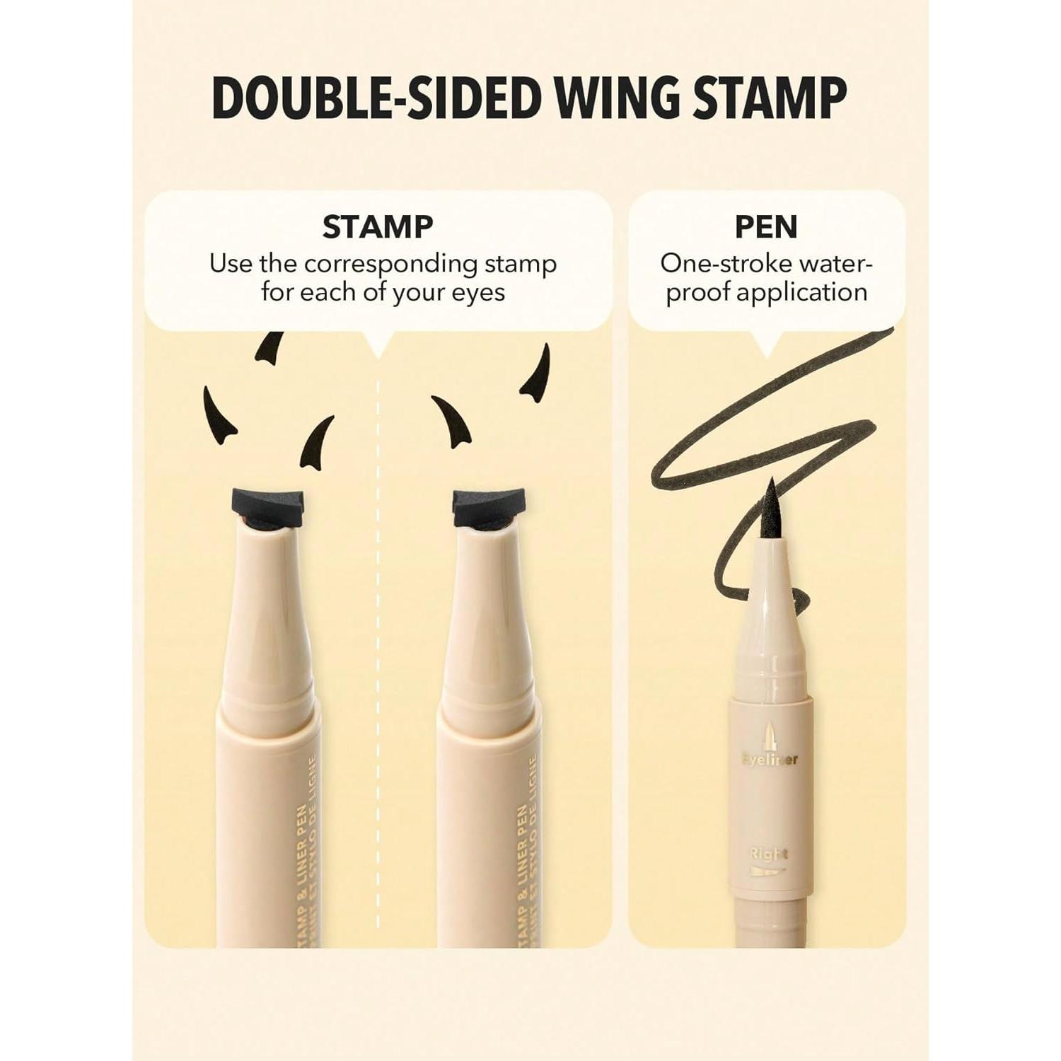 Delineador Líquido Impermeable SHEGLAM 3 en 1 Ojos Foxy