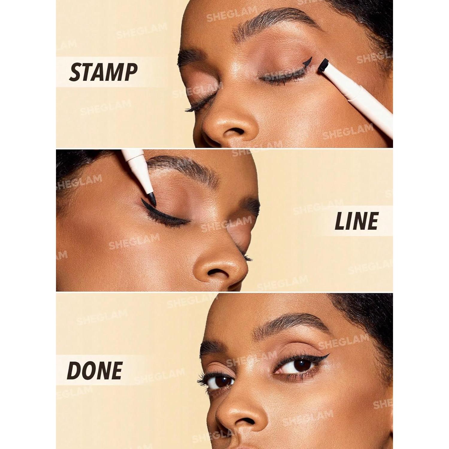 Delineador Líquido Impermeable SHEGLAM 3 en 1 Ojos Foxy