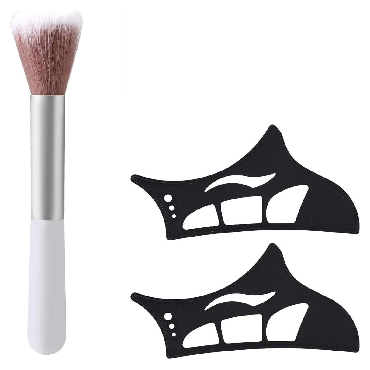 Plantillas de Sombra de Ojos Reutilizables Lyreh + Brocha